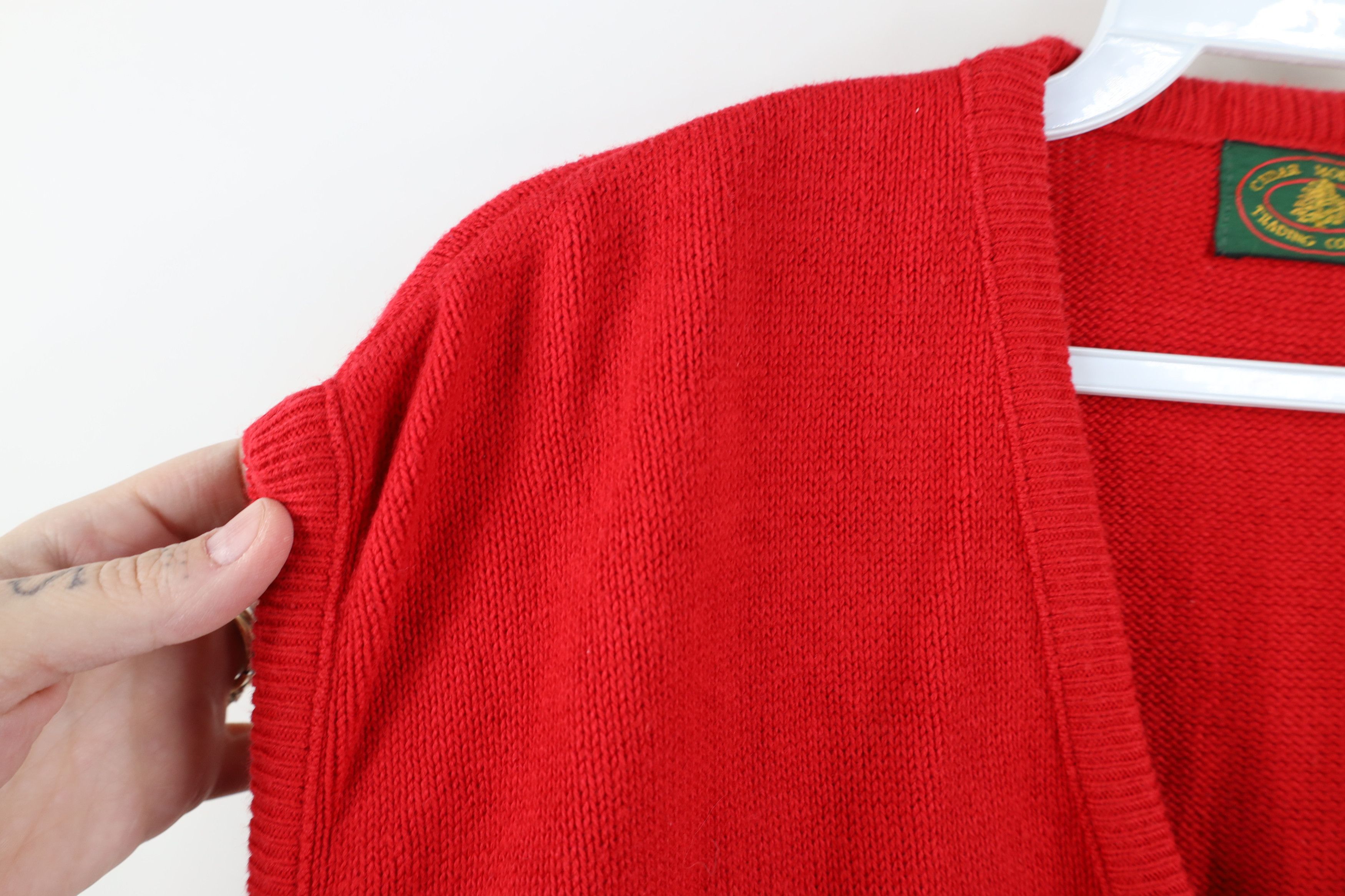 Vintage Vintage 90s Streetwear Cotton Knit V-Neck Sweater Vest USA Size US XL / EU 56 / 4 - 6 Thumbnail