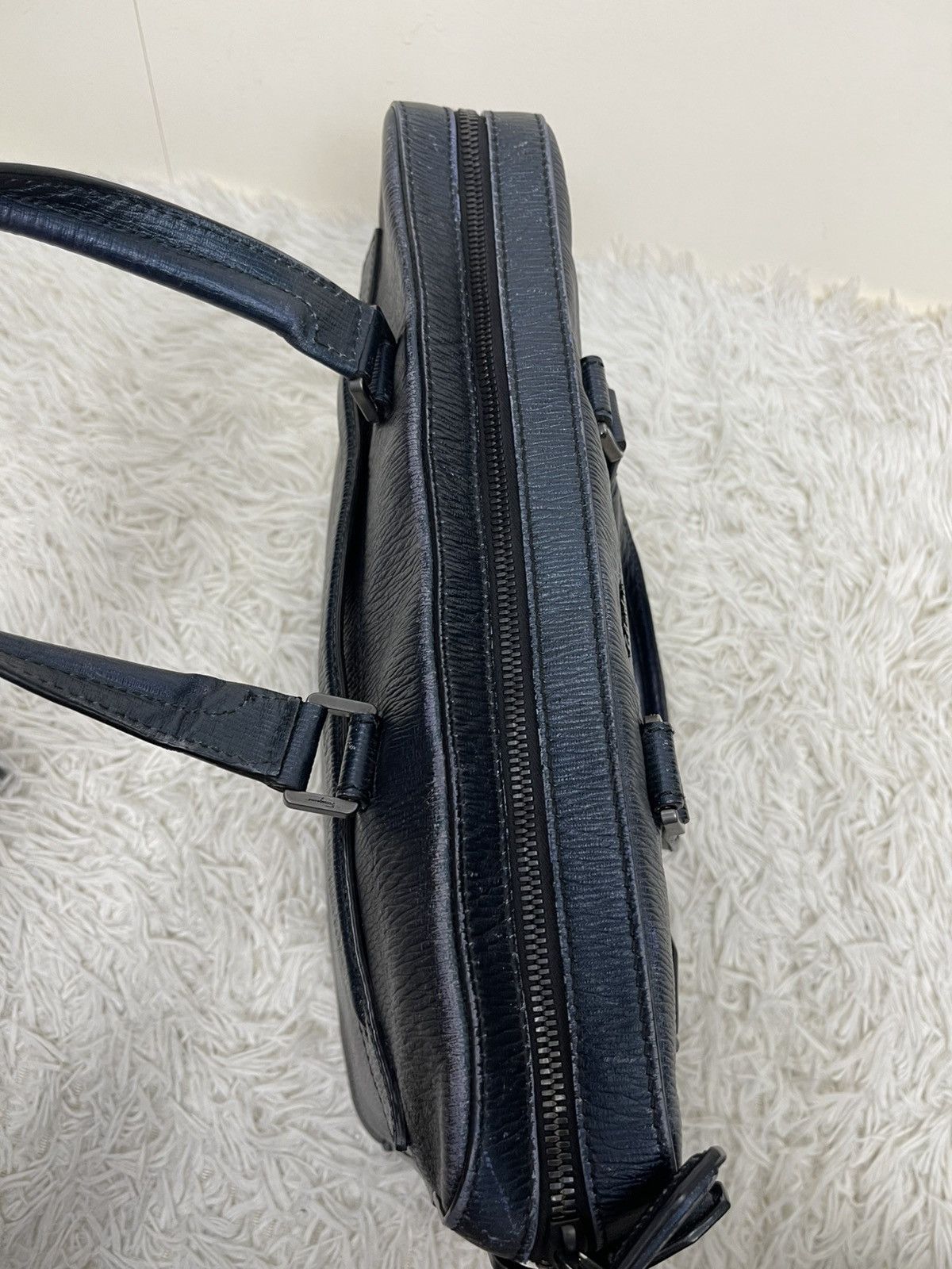 Salvatore Ferragamo Salvatore Ferragamo Blue Leather Briefcase Size ONE SIZE - 15 Thumbnail