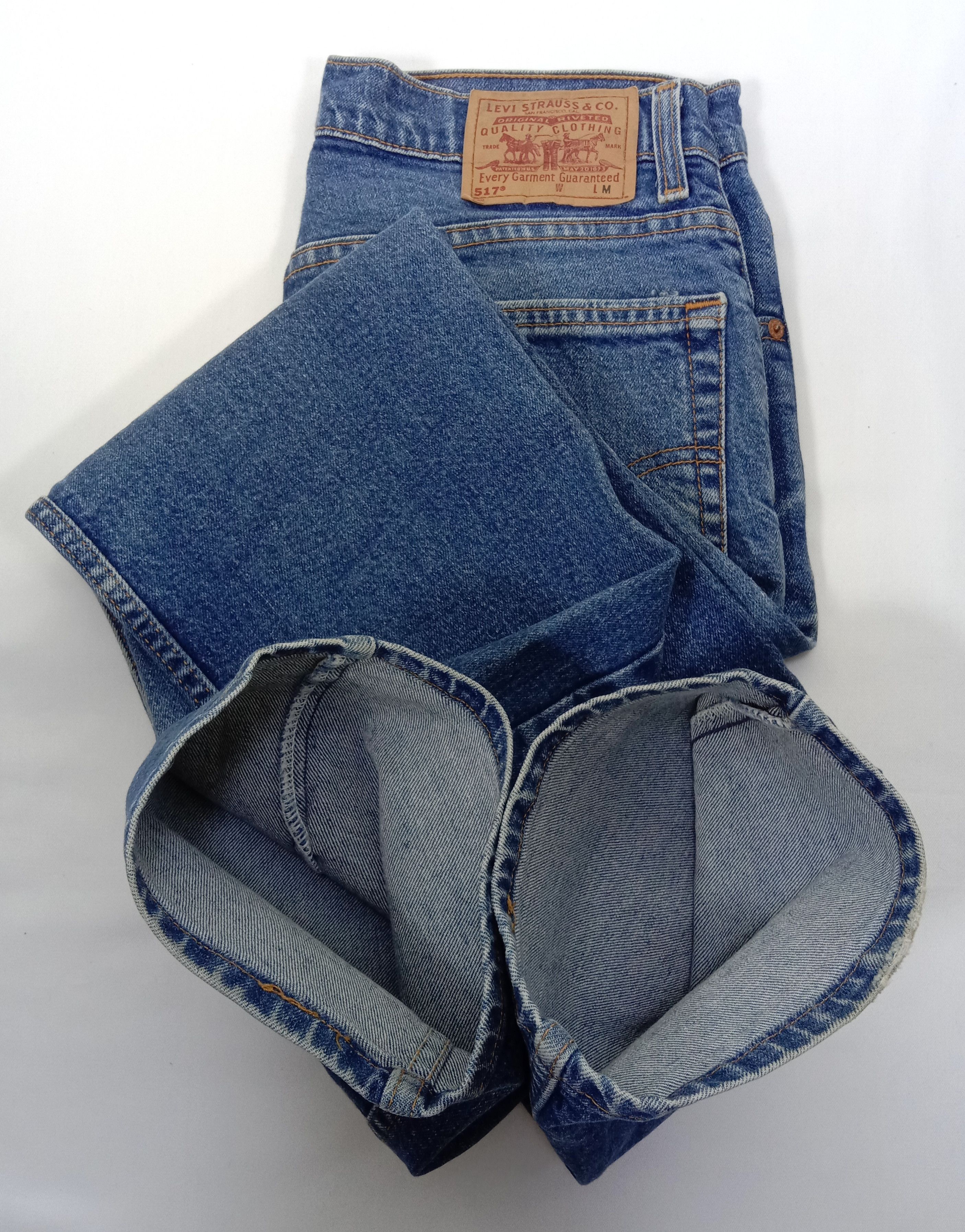 Levi's Vintage 90s Levi's 517 Flare Jeans Blue Wash Denim Size 32" / US 10 / IT 46 - 16 Thumbnail
