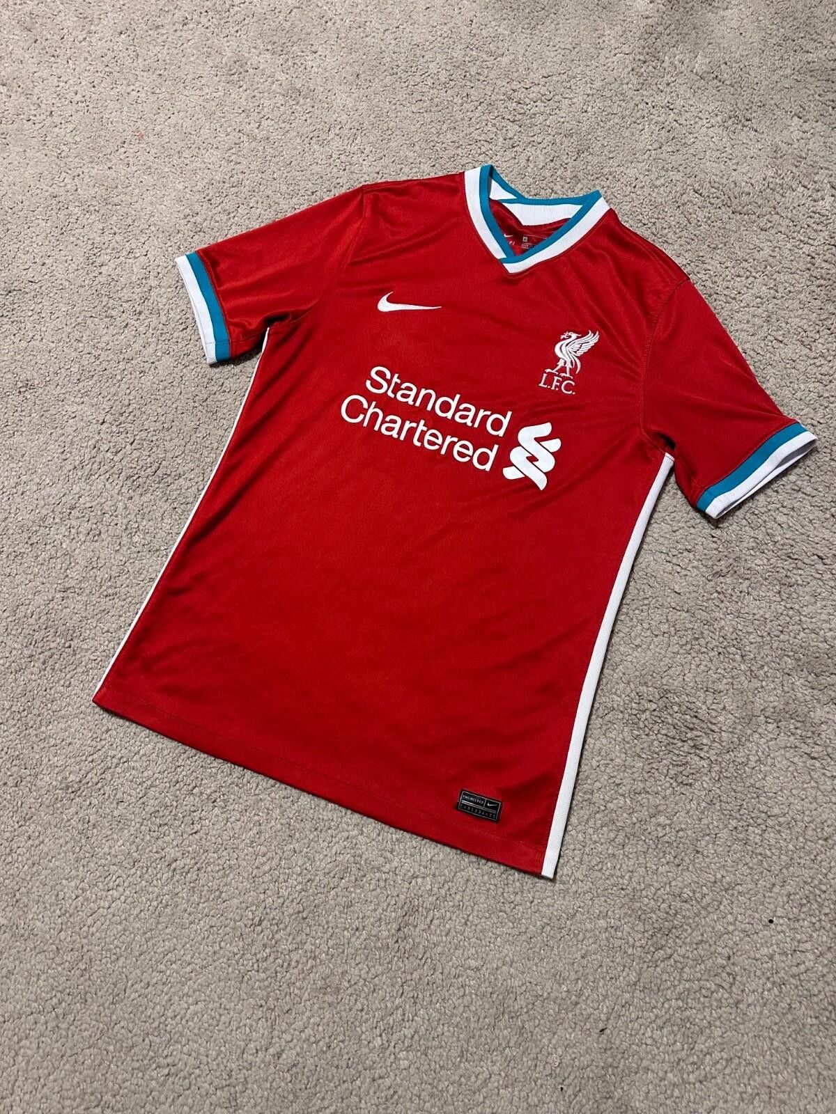 Nike LIVERPOOL 2020/21 FOOTBALL SHIRT SOCCER JERSEY NIKE SZ M Size US M / EU 48-50 / 2 - 2 Thumbnail
