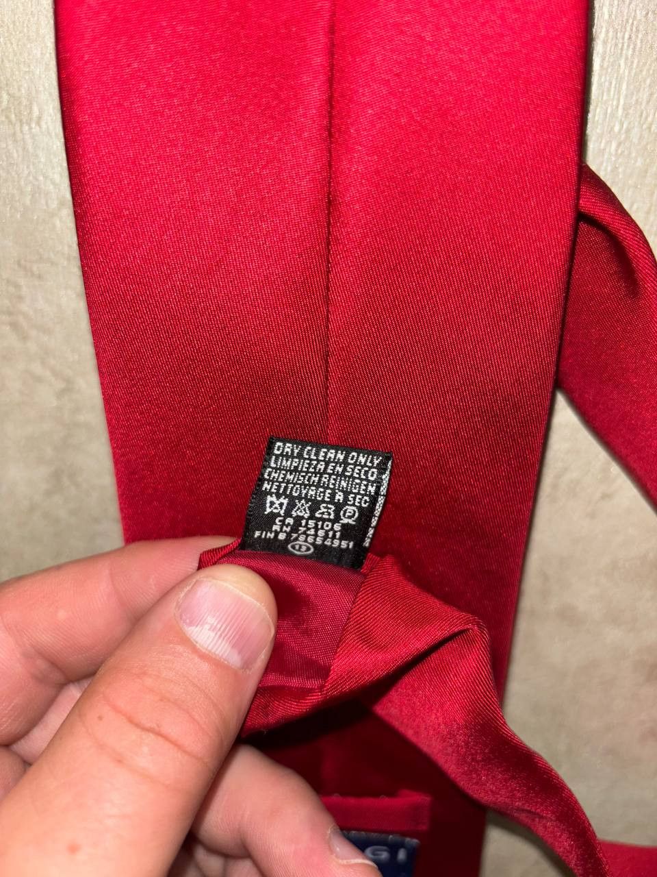 Vintage FRANGI Vintage men's tie red, 100% silk, made in Italy Size ONE SIZE - 5 Thumbnail