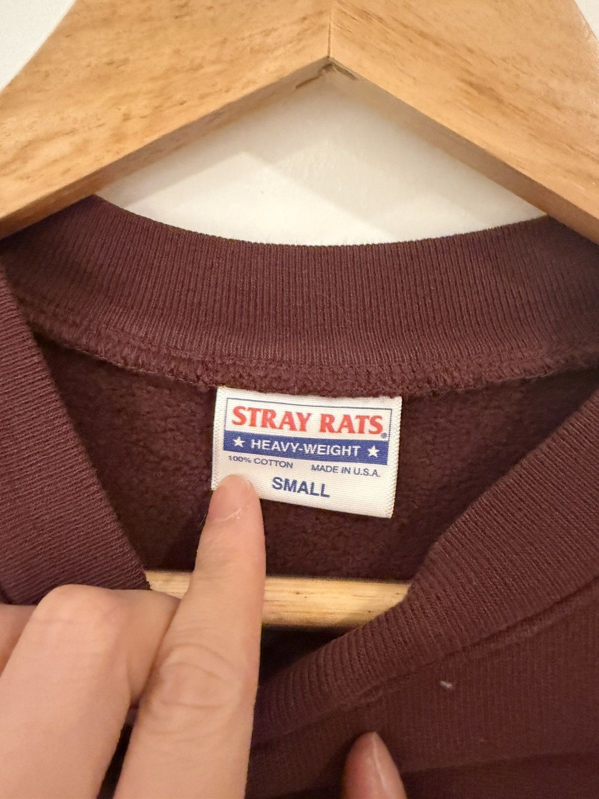 Stray Rats Stray Rats Burgundy Sweatshirt size S Size US S / EU 44-46 / 1 - 3 Thumbnail
