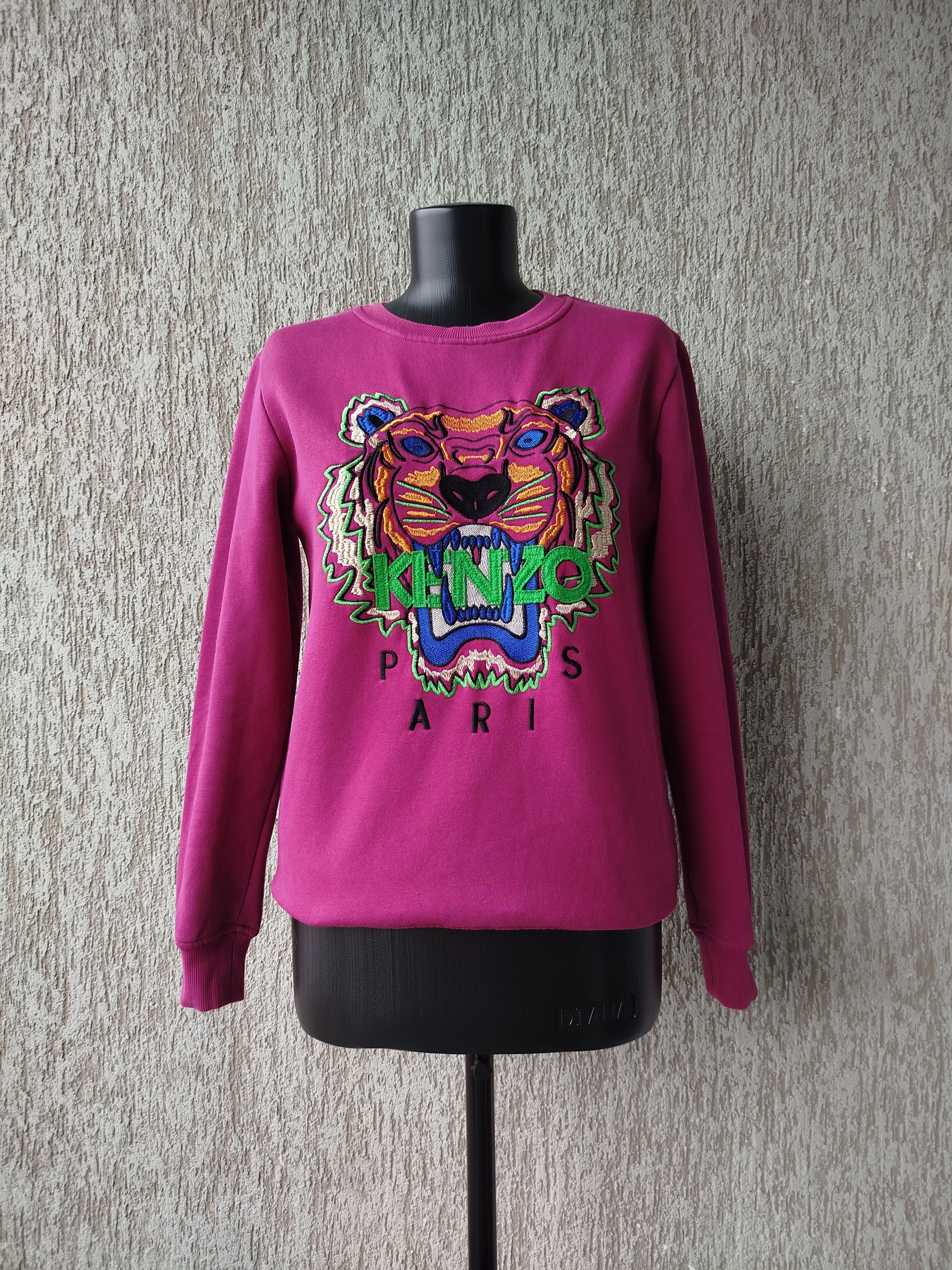 Kenzo Sweatshirt Tiger Head Embroidery Cotton Vintage Size M Size M / US 6-8 / IT 42-44 - 2 Thumbnail