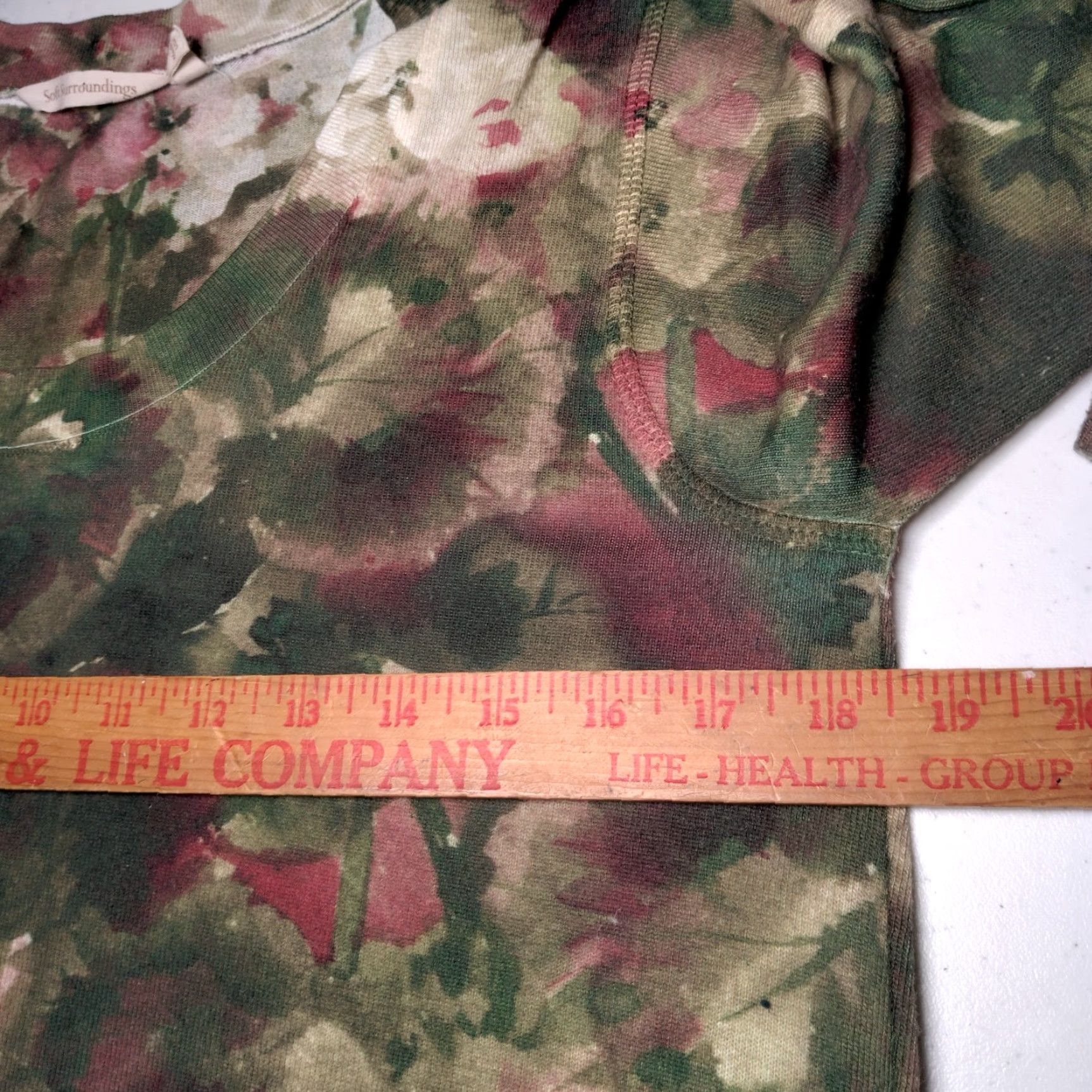 Soft Surroundings Soft Surroundings Tunic Shirt S Women Green Floral Knit Long Sleeve Pullover Round Neck Casual Watercolor Flower Size S / US 4 / IT 40 - 7 Thumbnail