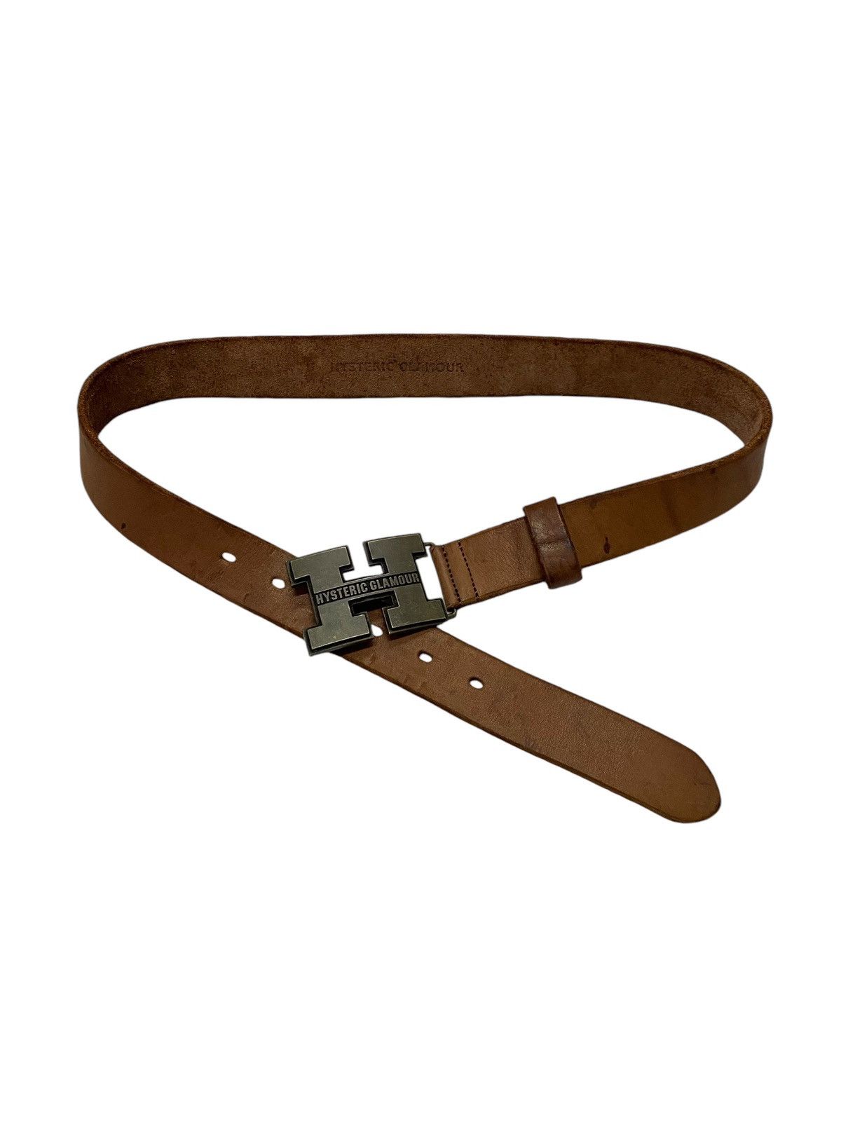 Hysteric Glamour Rare🔥Hysteric Glamour H Logo Leather Gesper Belts Size 34 - 5 Thumbnail