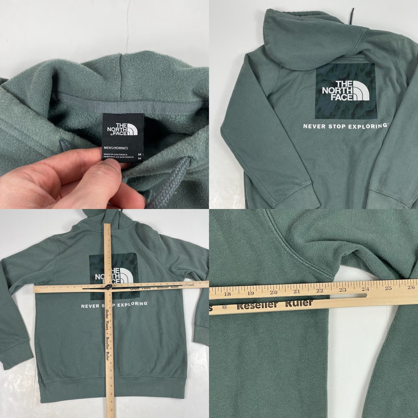 The North Face The North Face Hoodie Mens Medium Green Pullover Lined Hooded Pockets Outdoor 2000s Fall Winter Mens Size US M / EU 48-50 / 2 - 8 Thumbnail