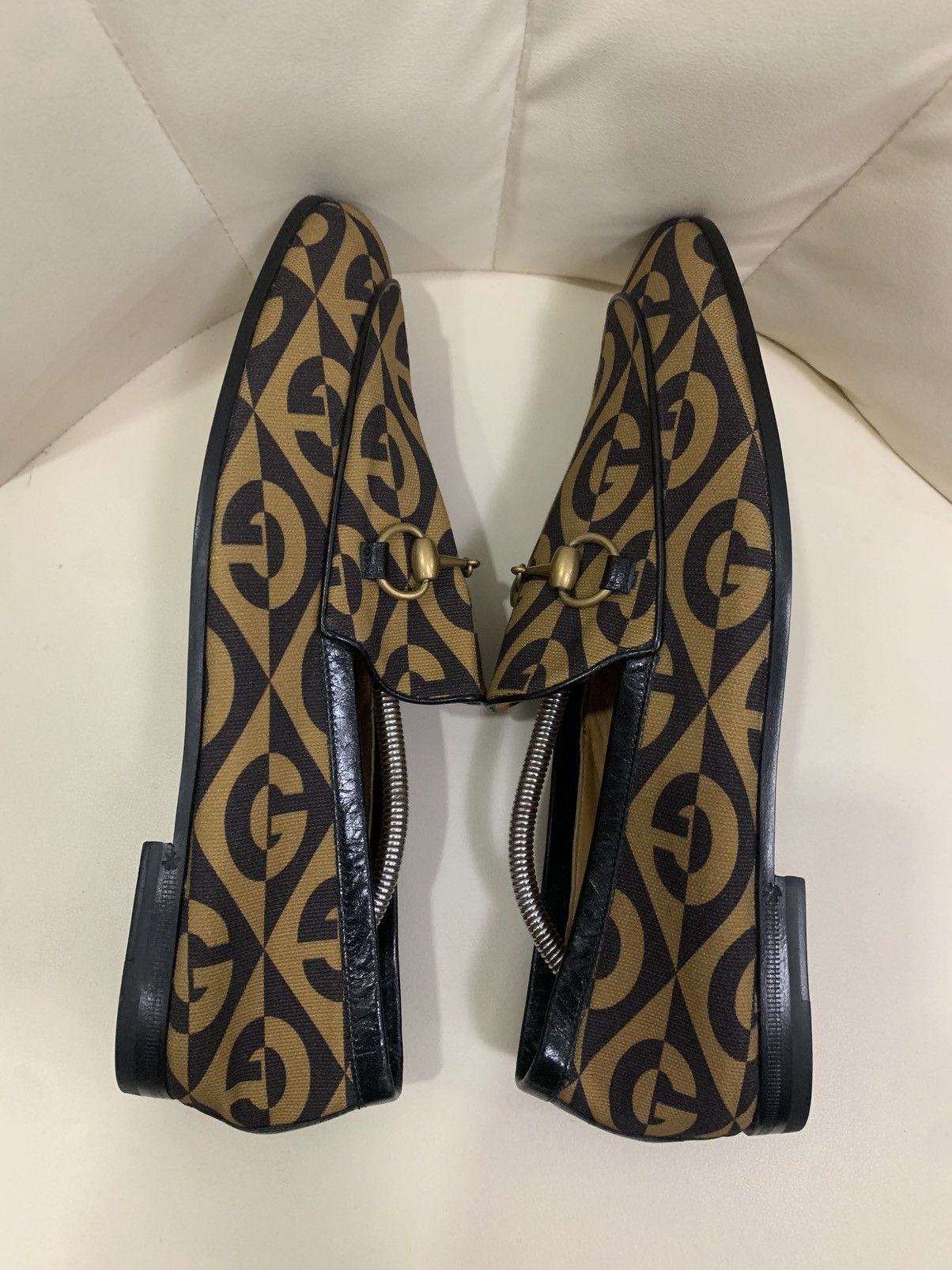 Gucci GUCCI HORSEBIT JORDAAN RHOMBUS LOAFERS Size US 7.5 / EU 40-41 - 5 Thumbnail