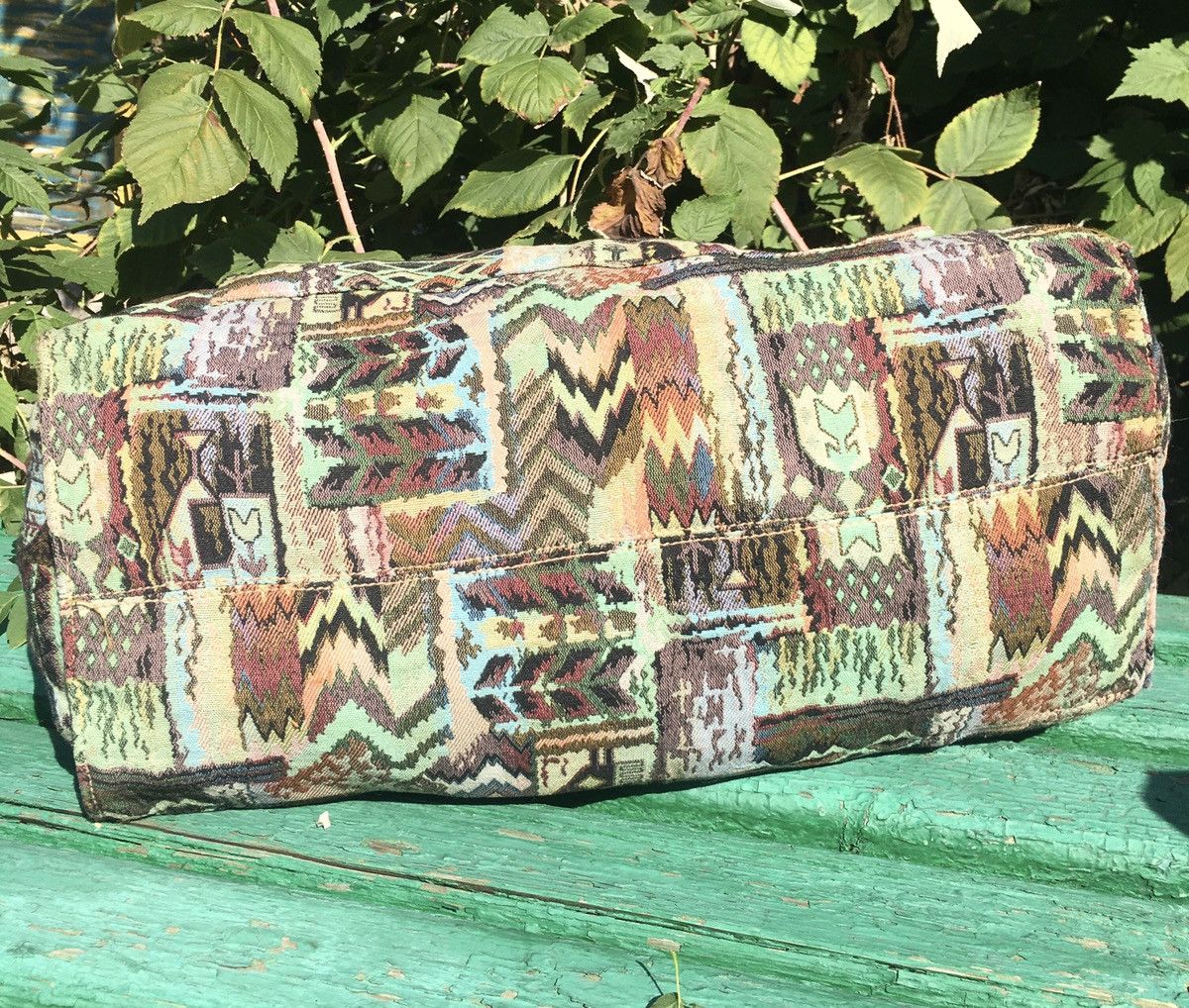 Felisi FELISI Canvas Leather Tapestry Duffel Italy Large Bag Size ONE SIZE - 4 Thumbnail
