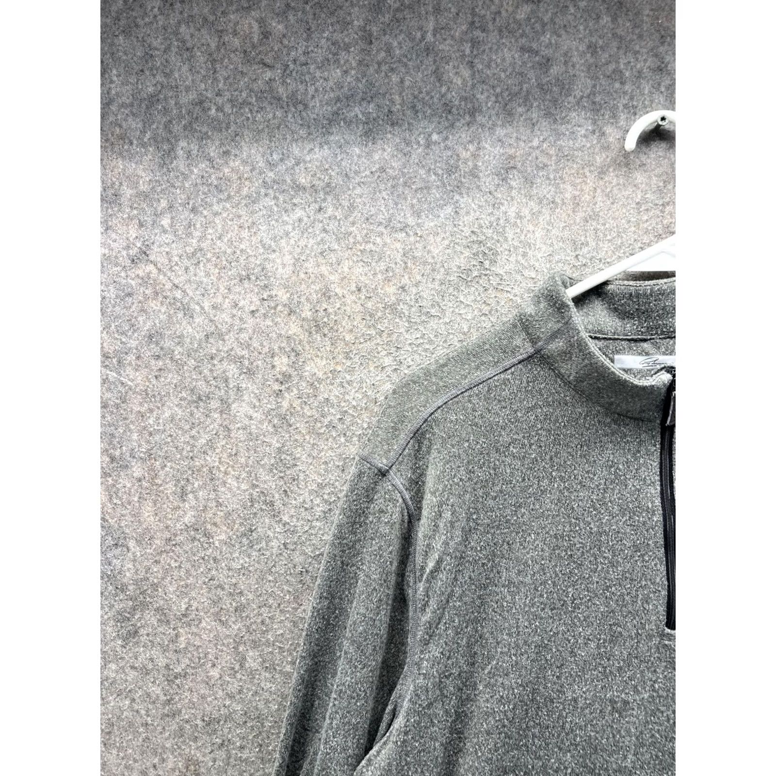 Vintage Greg Norman Mens Large Gray 1/4 Zip Knit Golf Shirt Top Performance Pullover Size US L / EU 52-54 / 3 - 7 Thumbnail