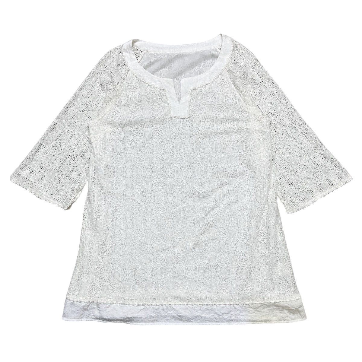 image of Longchamp Blouse in White, Women's (Size Large)