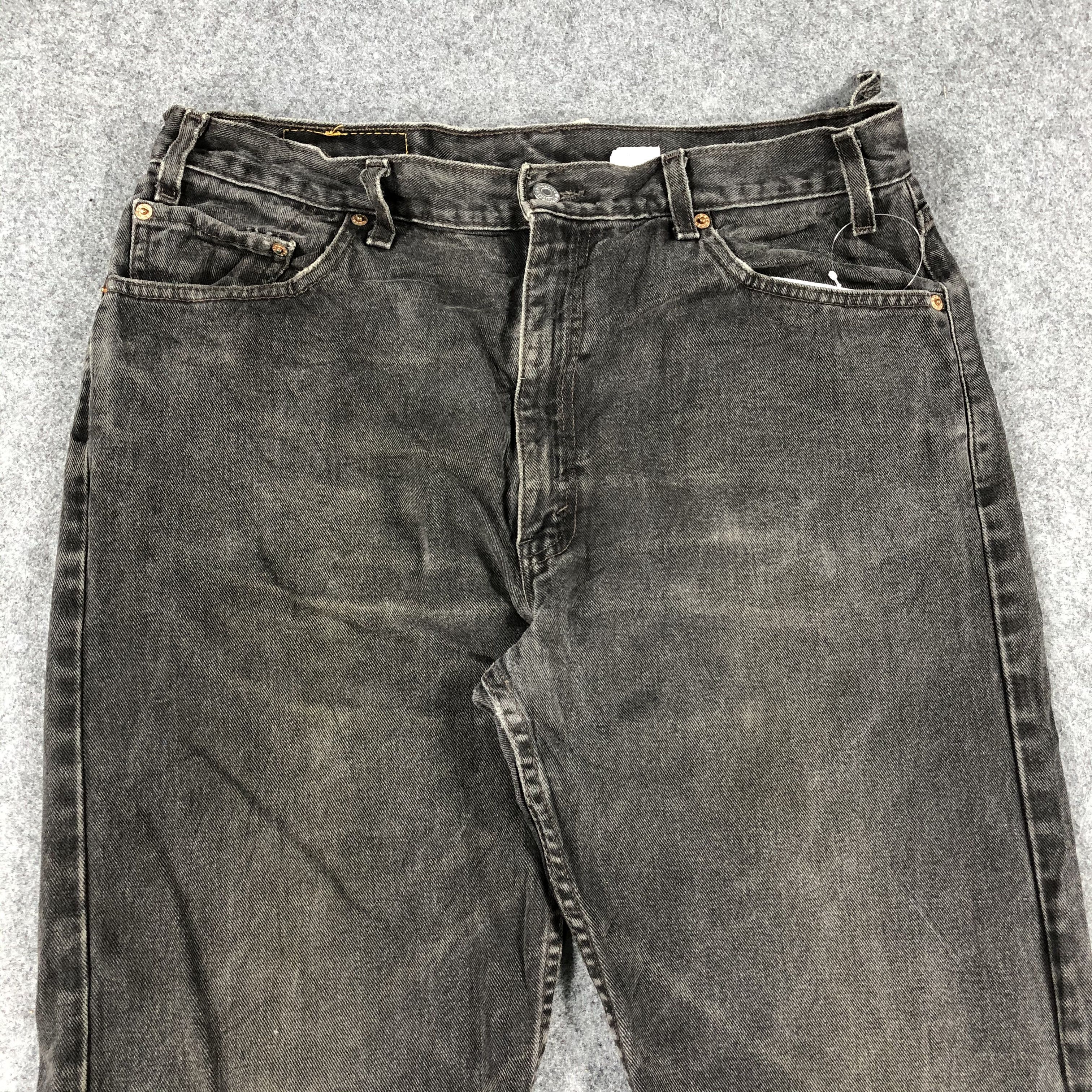 Levi's 90s Vintage Levis 505 Faded Black Jeans -JM672 Size US 35 - 3 Thumbnail