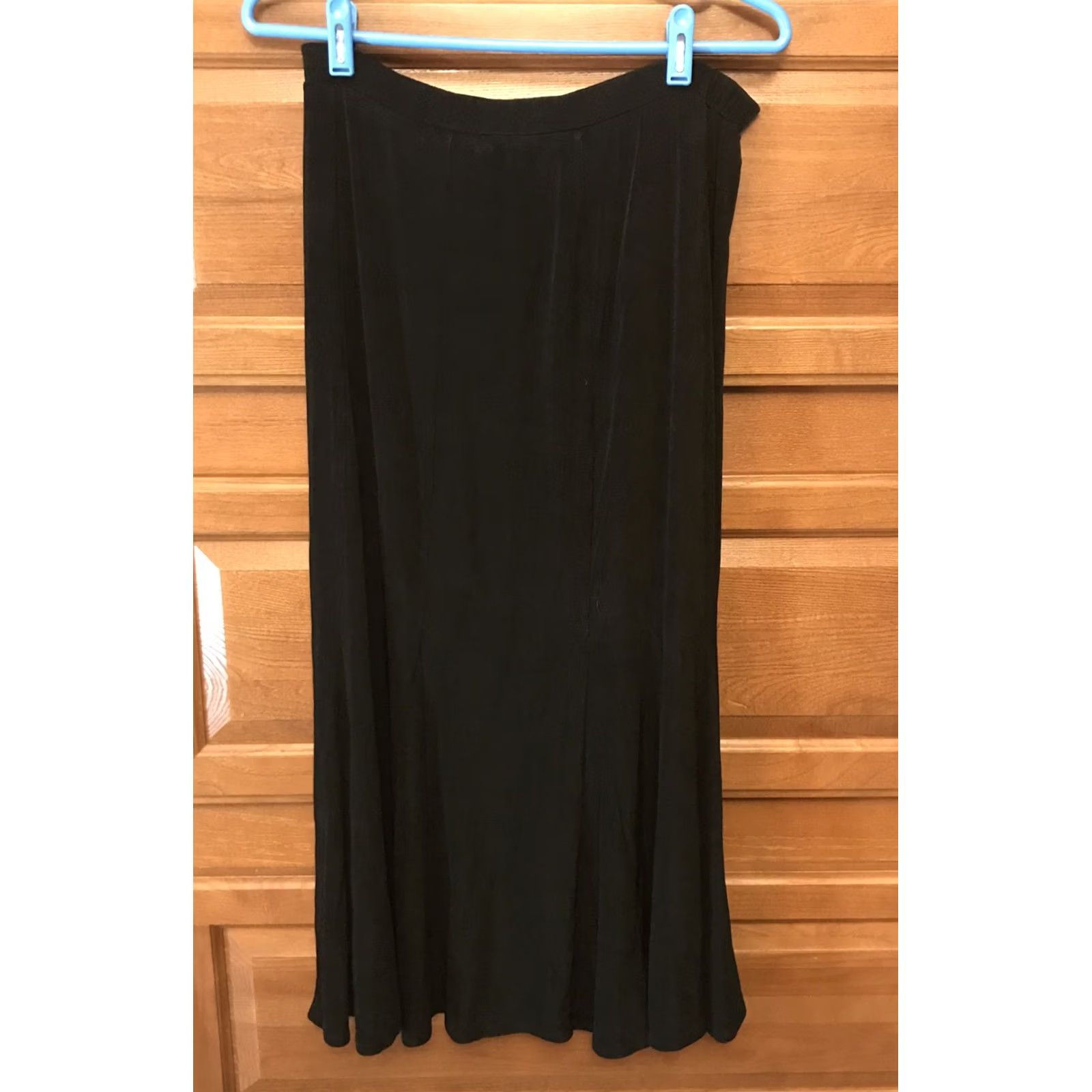 Vintage Chico's Skirt Maxi Long A-line Elastic Waist Black 1 S Size 25" / US 0 / IT 36 - 2 Thumbnail