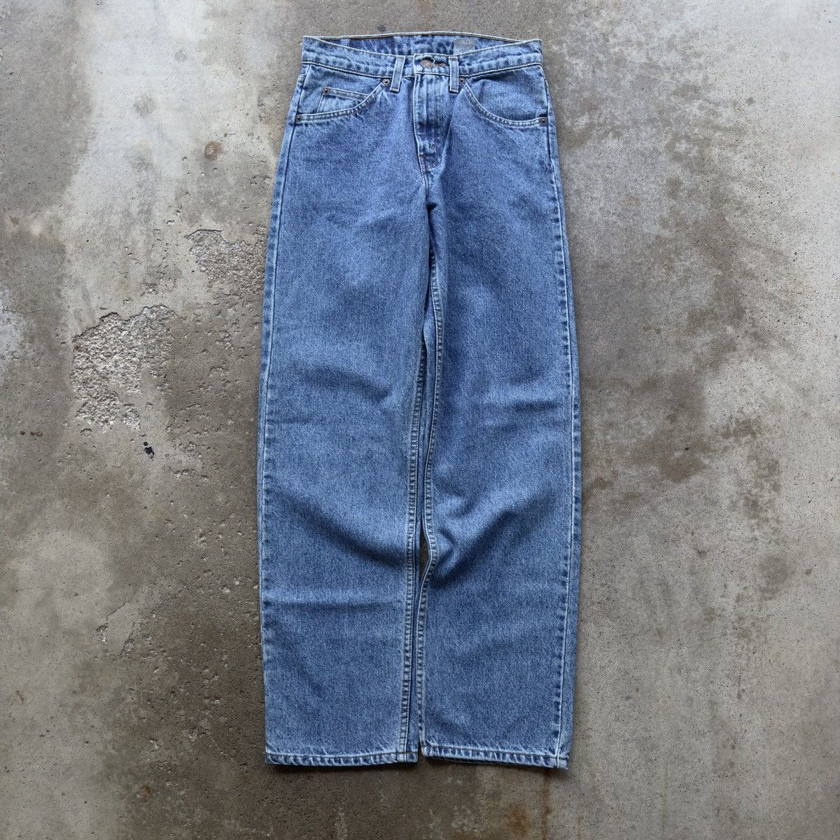 Vintage Levi's 562 Baggy Wide Denim Skater Jeans ERD Grunge Chrome Size US 27 - 2 Thumbnail