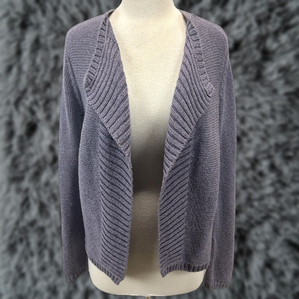 Vintage CHICO'S Open Front Cardigan Sweater Women's Size Medium Purple Knit Casual Size M / US 6-8 / IT 42-44 - 1 Thumbnail