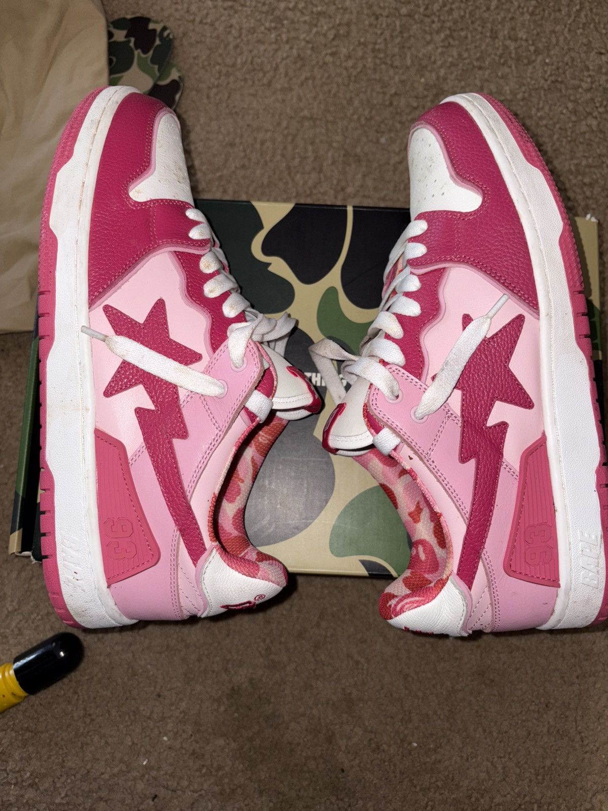 Bape Pink Sb Bapesta Size US 11 / EU 44 - 3 Thumbnail