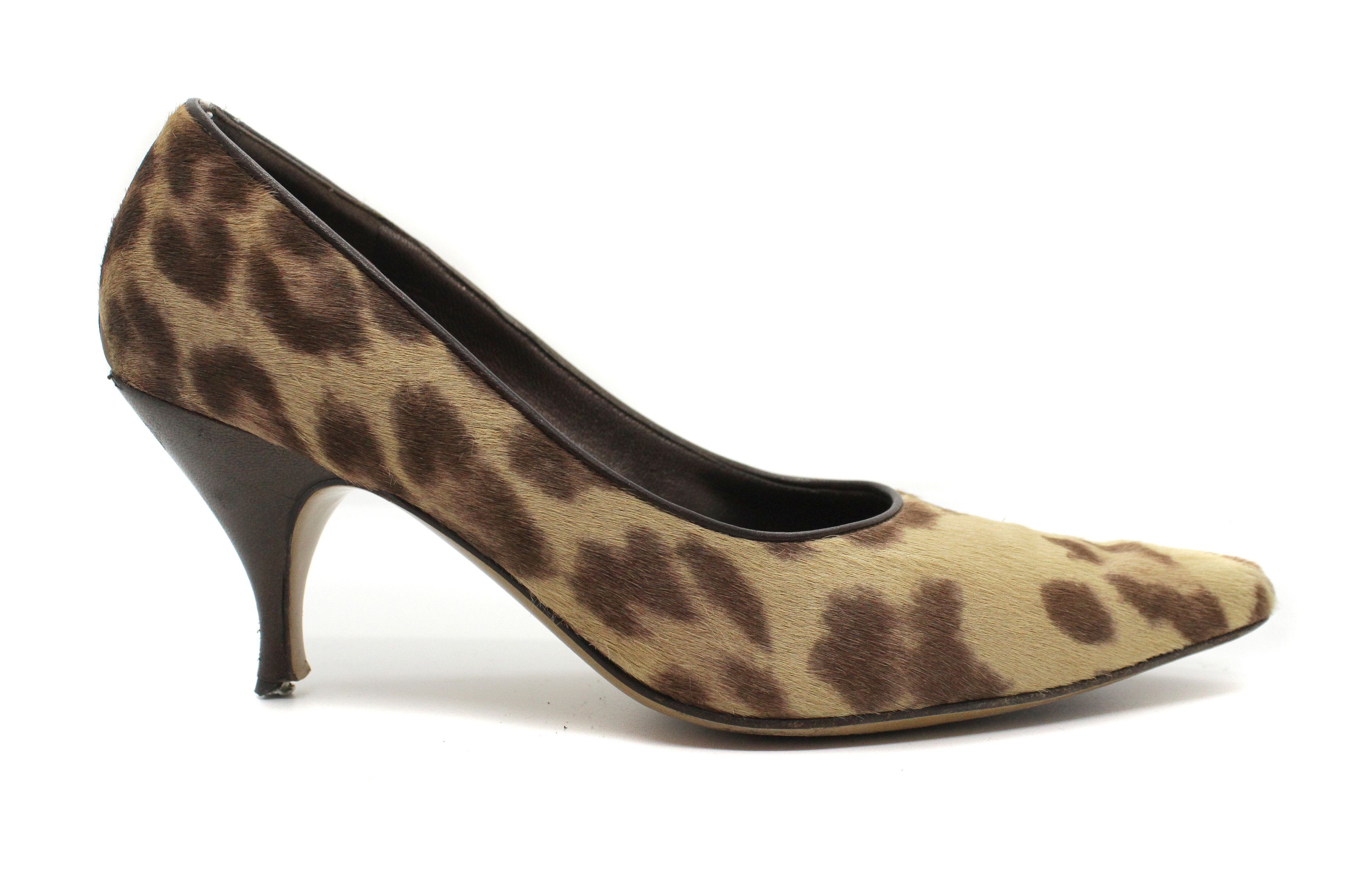 Salvatore Ferragamo 00S Leopard Heels Vintage Y2K Fur Size US 7 / IT 37 - 2 Thumbnail