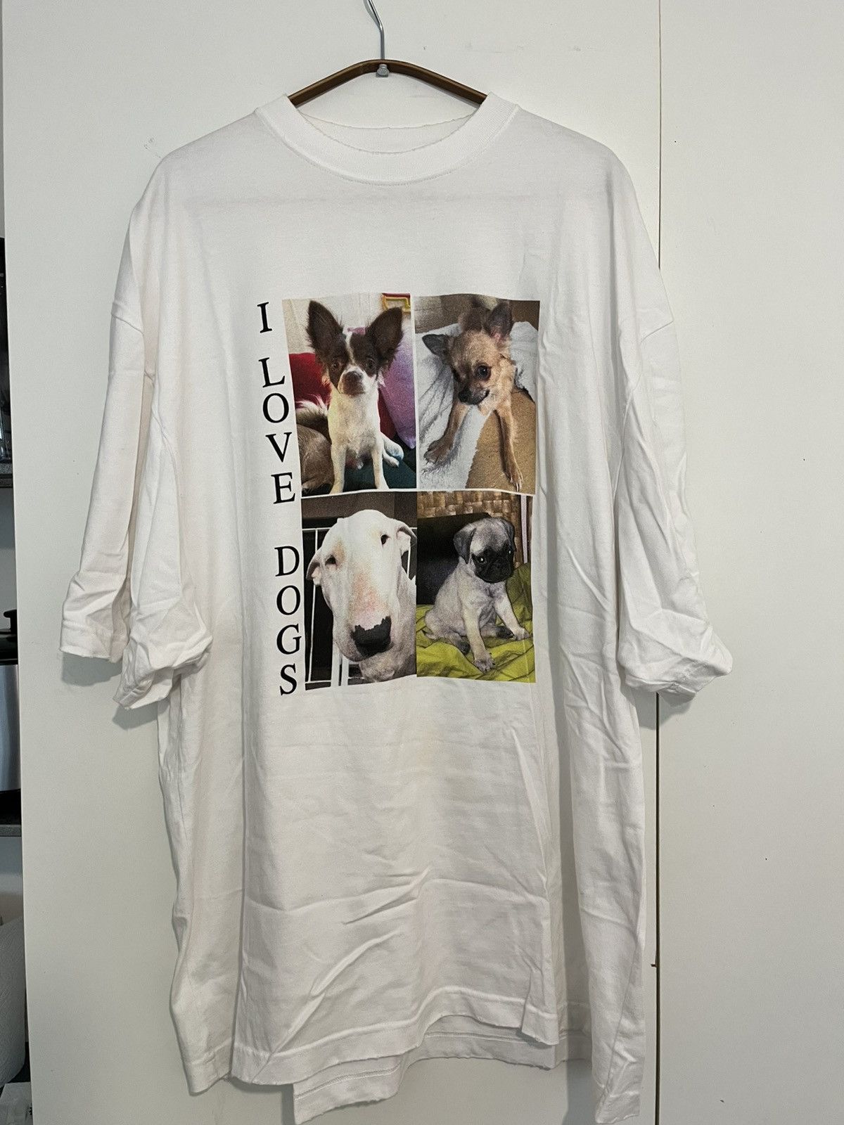 トップス Balenciaga i love dogs t shirt BALENCIAGA I Love Dogs XL T-shirt | REVERSIBLE