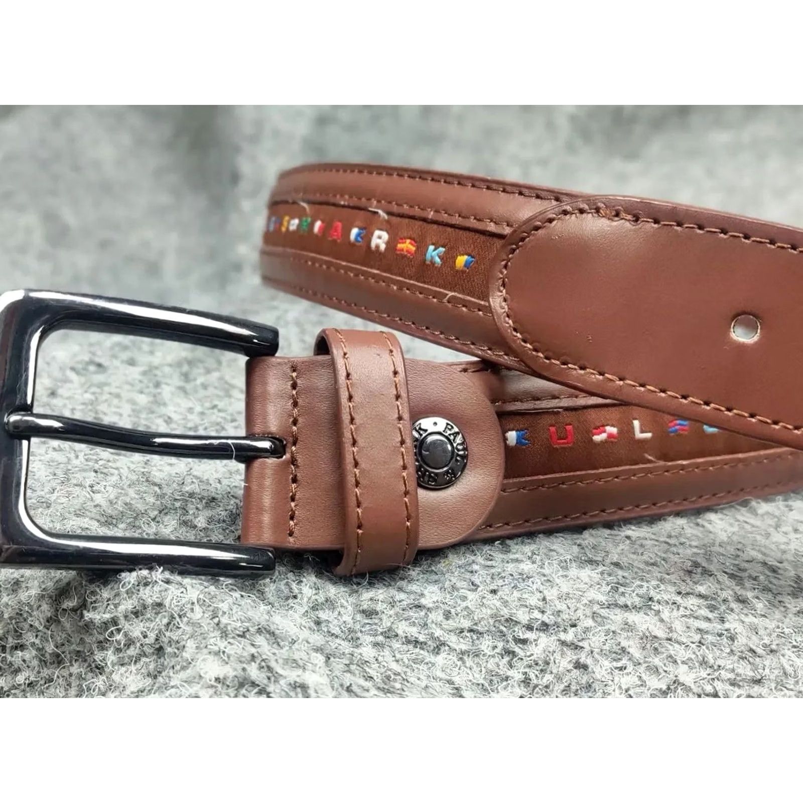 Paul & Shark VINTAGE Paul & Shark Design Multi Logo Mens Belt Size ONE SIZE - 4 Thumbnail