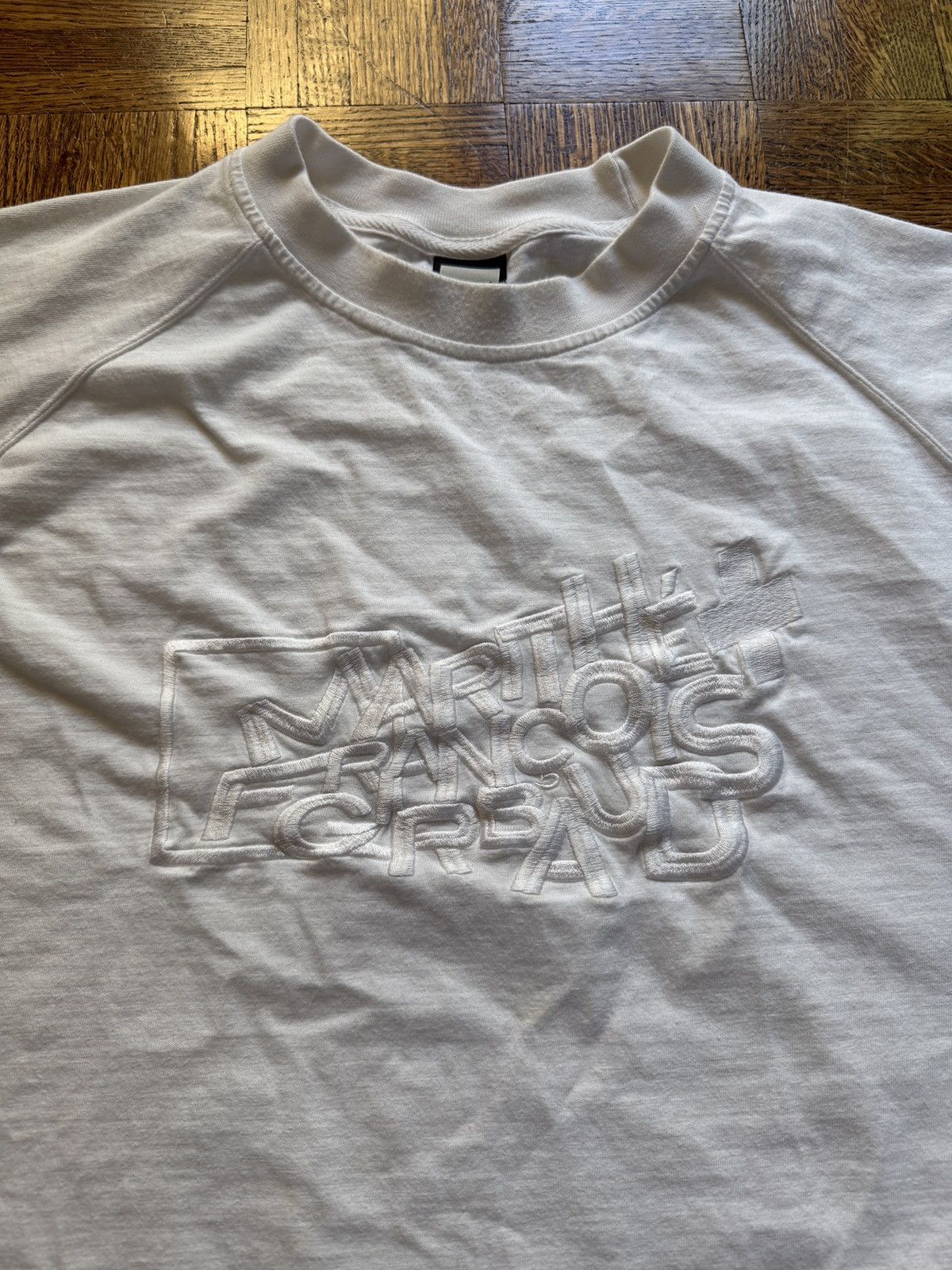 Marithe + Francois Girbaud Vintage Marithe Francois Girbaud Tonal Embroidered Tee Size US XXL / EU 58 / 5 - 1 Thumbnail