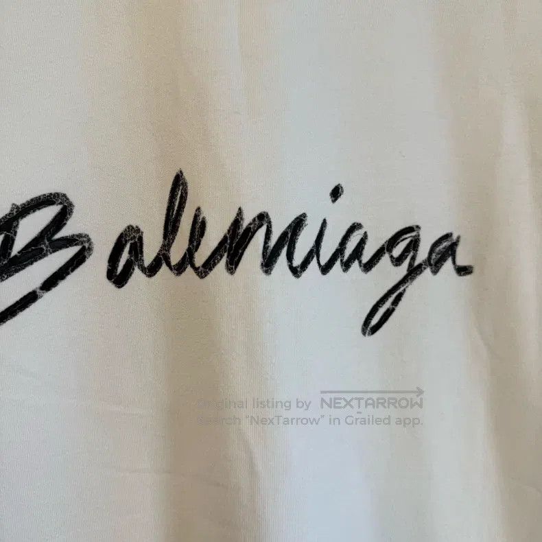 Balenciaga Balenciaga Cursive Classic Short Sleeve Versatile Size US S / EU 44-46 / 1 - 3 Thumbnail