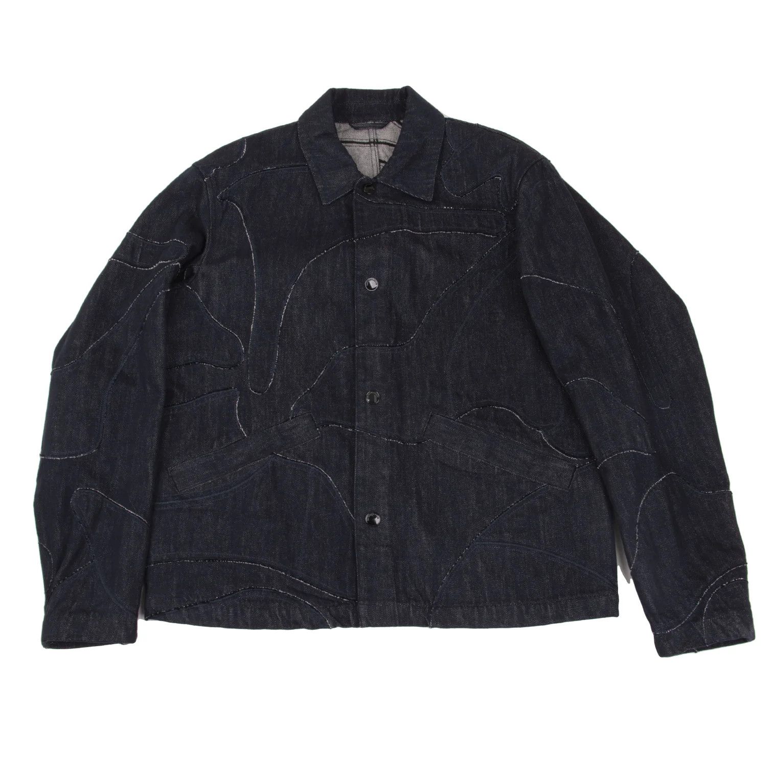Emporio Armani Patchwork Denim Coverall in Indigo Navy, Size 48 Size US M / EU 48-50 / 2 - 1 Thumbnail