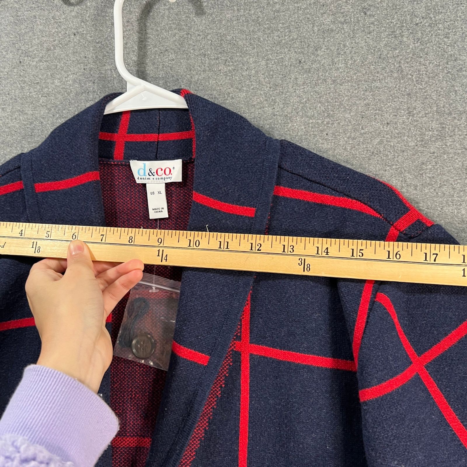 Other Denim & Co. Jacquard One Button Sweater Coat Size XL / US 12-14 / IT 48-50 - 9 Thumbnail