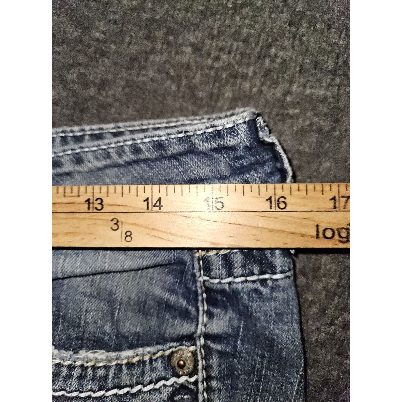 Silver Jeans Co. VINTAGE Silver Eden Flare Jeans Women's 28 Regular Blue Embroidered 90s Preppy Denim Flared Mens Girls Size 28" / US 6 / IT 42 - 4 Thumbnail