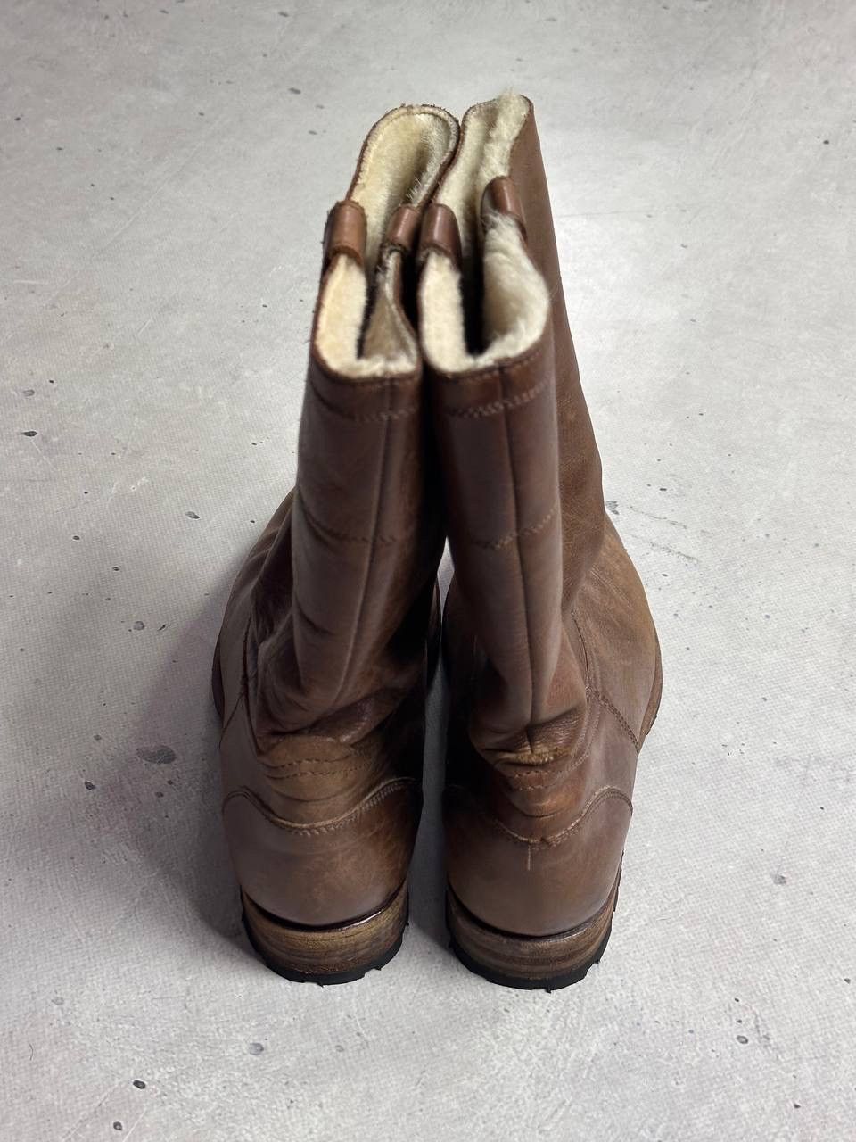 Sendra SENDRA Leather Engineer Boots Shearling Lined Sole Biker Y2K Size US 6.5 / IT 36.5 - 6 Thumbnail