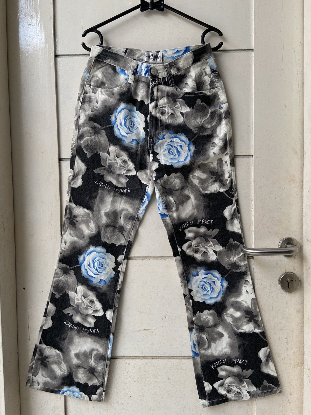 Kansai Yamamoto KANSAI IMPACT Flower Patterned Jeans Size US 28 / EU 44 - 11 Thumbnail