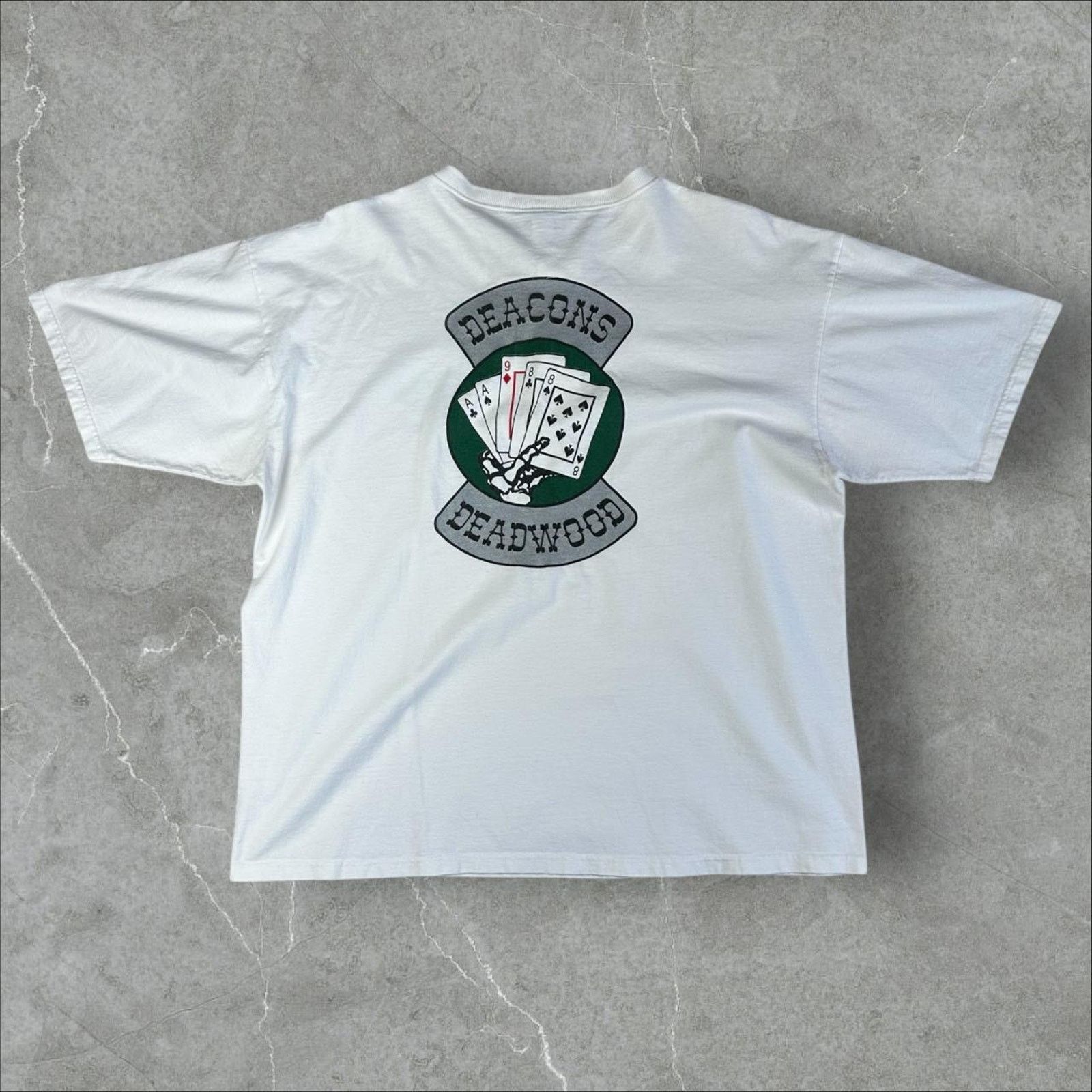 Anvil Vintage Biker Gang Henley Button "Deacons of Deadwood" Tee Size US XL / EU 56 / 4 - 2 Thumbnail