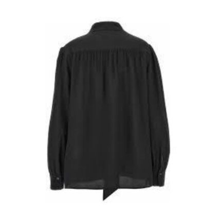 Chloe o1loc1c11025 Lavallier Shirt in Black Size S / US 4 / IT 40 - 2 Thumbnail