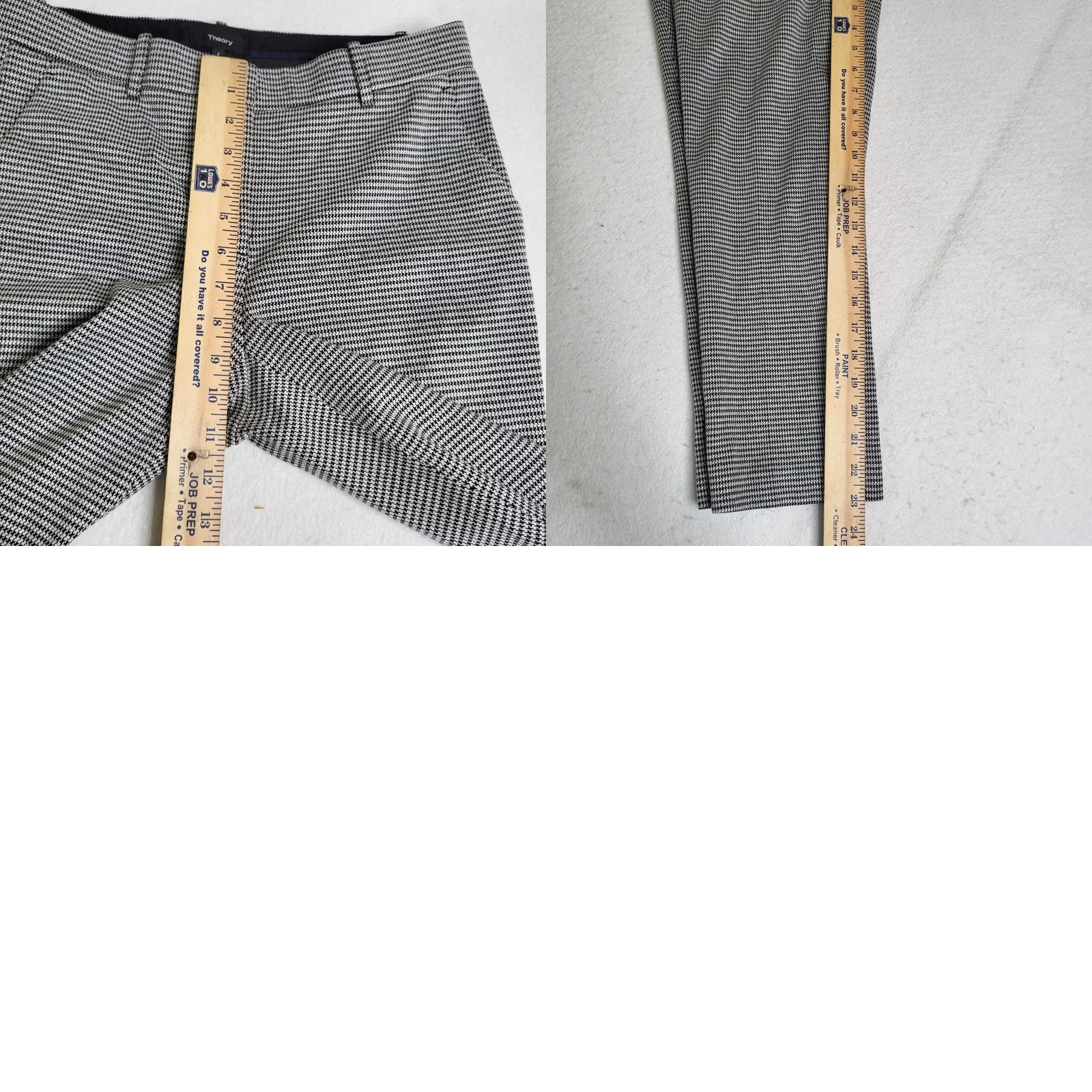 Theory THEORY Stanza Knit Crop Dress Pants Sz 4 Houndstooth Multicolor Women’s Straight Front Dress Pants Size 27" / US 4 / IT 40 - 8 Thumbnail