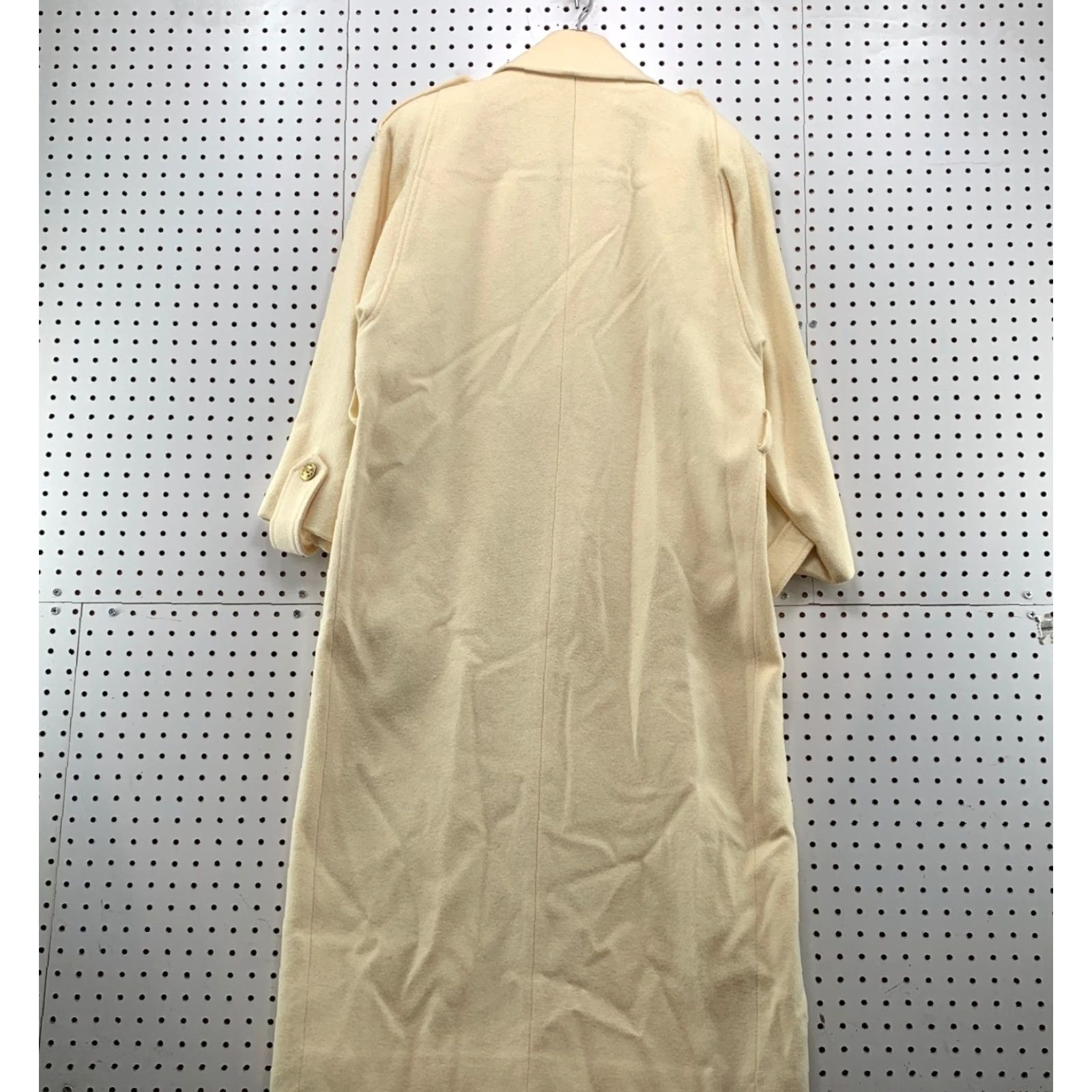 Doublet VINTAGE 100% WOOL Beige Trench Coat Womens 16 XL Double Breasted Made USA Coat Trench Beige Wool 90s Women US Vintage 16 XL Size XXL / US 16-18 / IT 52-54 - 2 Thumbnail