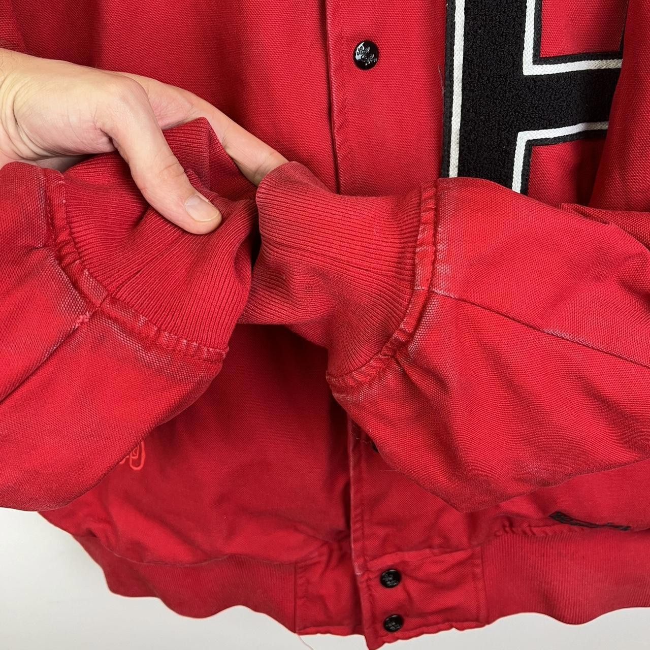 Stall and Dean × Vintage Vintage Harvard Football Jacket - Red Letterman Style Size US XXL / EU 58 / 5 - 5 Thumbnail