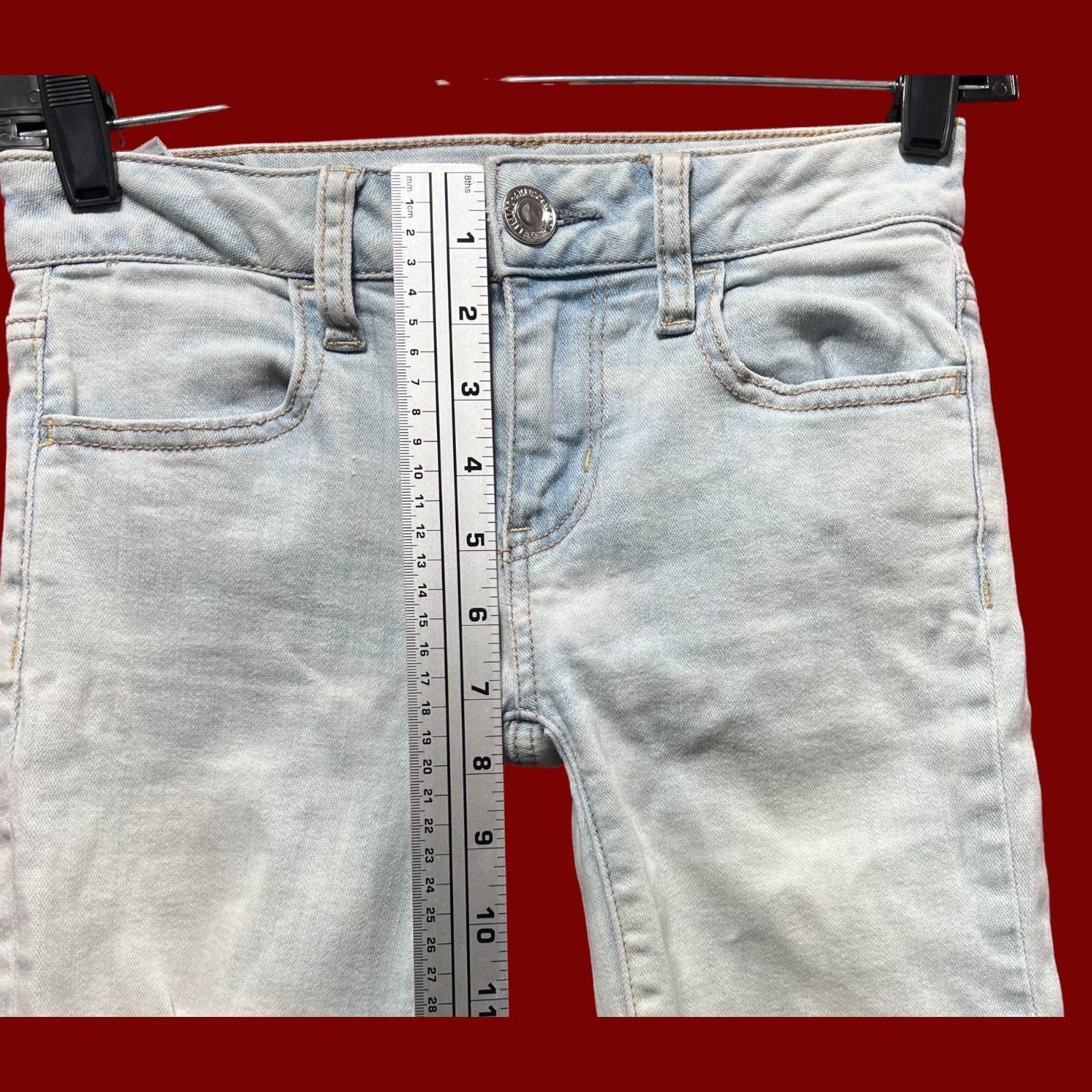 Other American Eagle - Women's Stretch Mid-Rise Skinny Jeans Distr Size 24" / US 00 / IT 34 - 5 Thumbnail