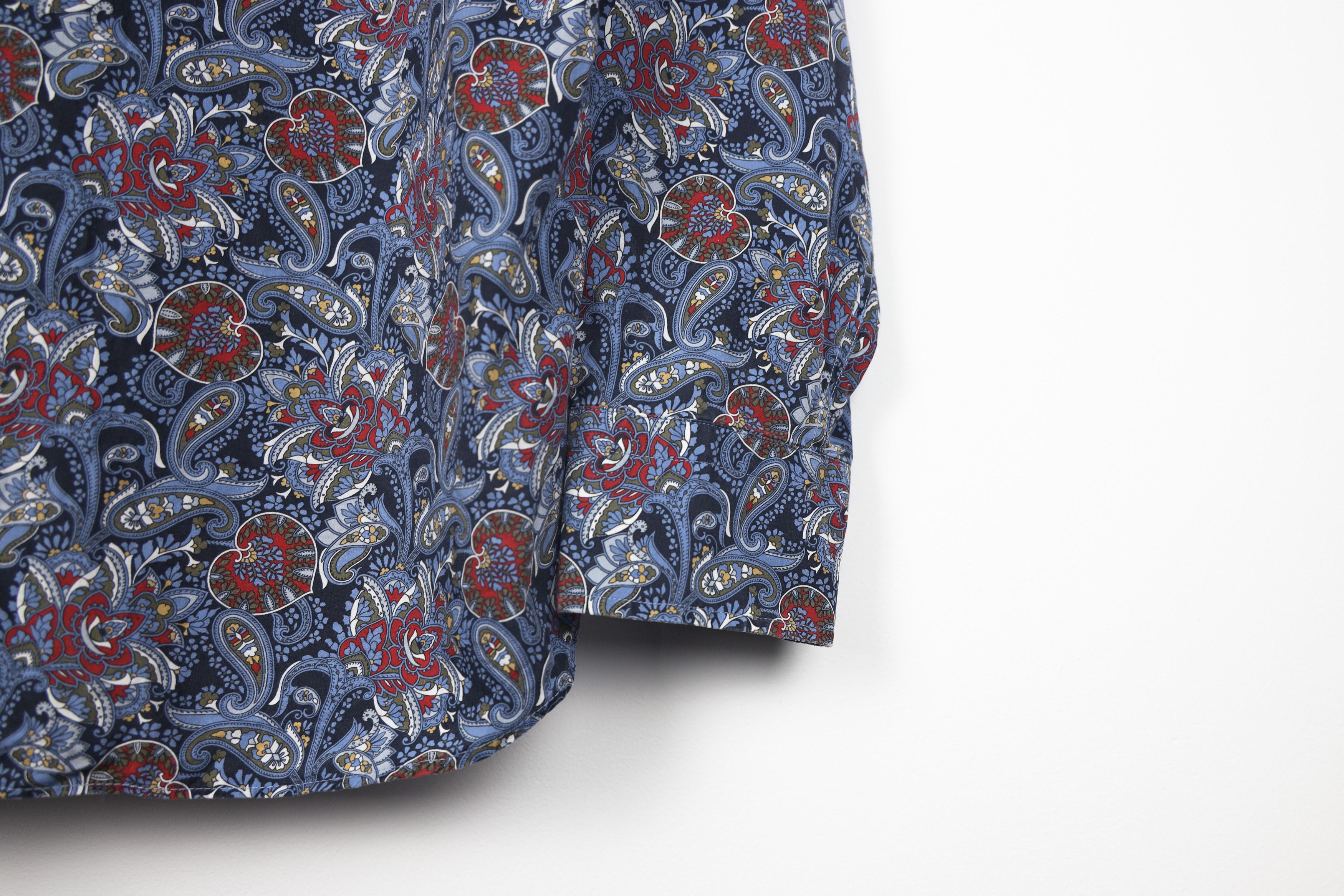 Paul & Shark Paul & Shark Navy Red Fancy Paisley Abstract Pattern Shirt Size US XL / EU 56 / 4 - 11 Thumbnail