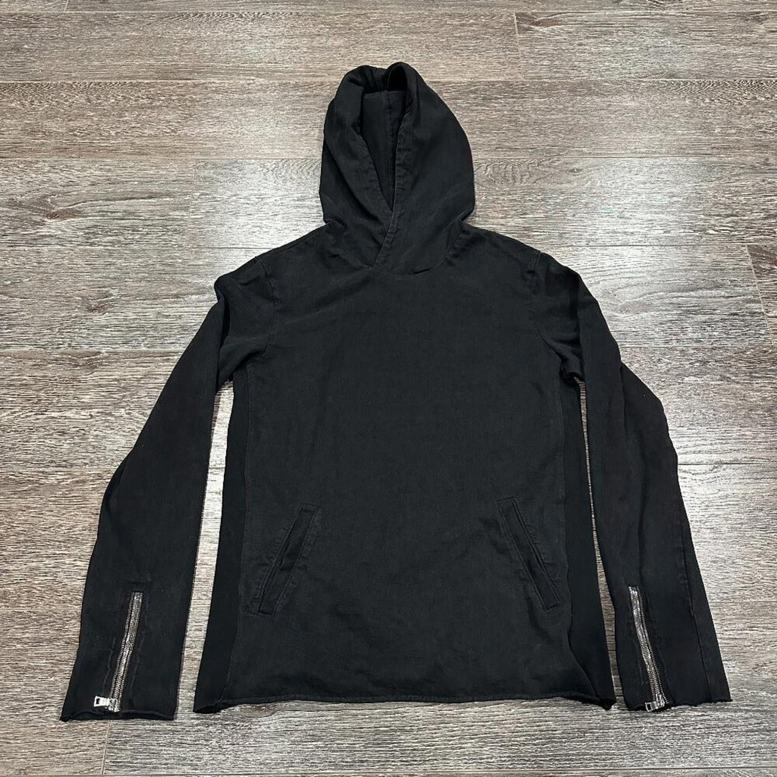 RTA Men’s Hoodie – Size M – Black with Zipper Sleeve Detail