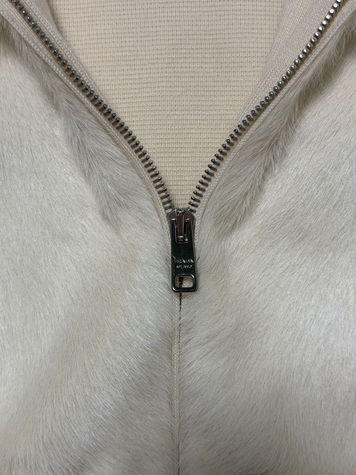 Prada PRADA Fall Winter 2014 Goat Fur Zip-Up Jacket Size XS / US 0-2 / IT 36-38 - 6 Thumbnail