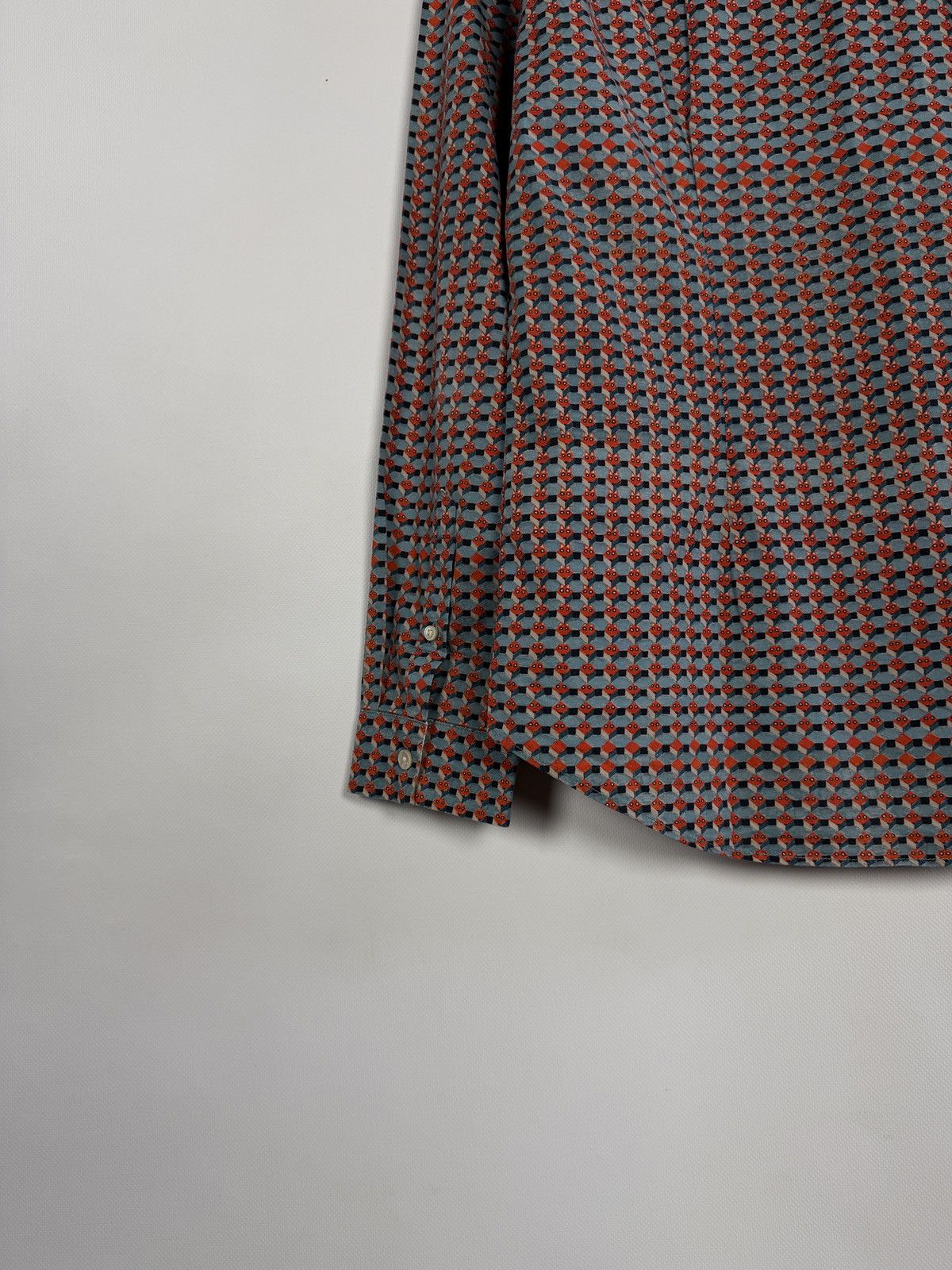 Paul Smith Paul Smith Long Sleeve Geometric Shirt Button Up Slim Fit Size US M / EU 48-50 / 2 - 12 Thumbnail