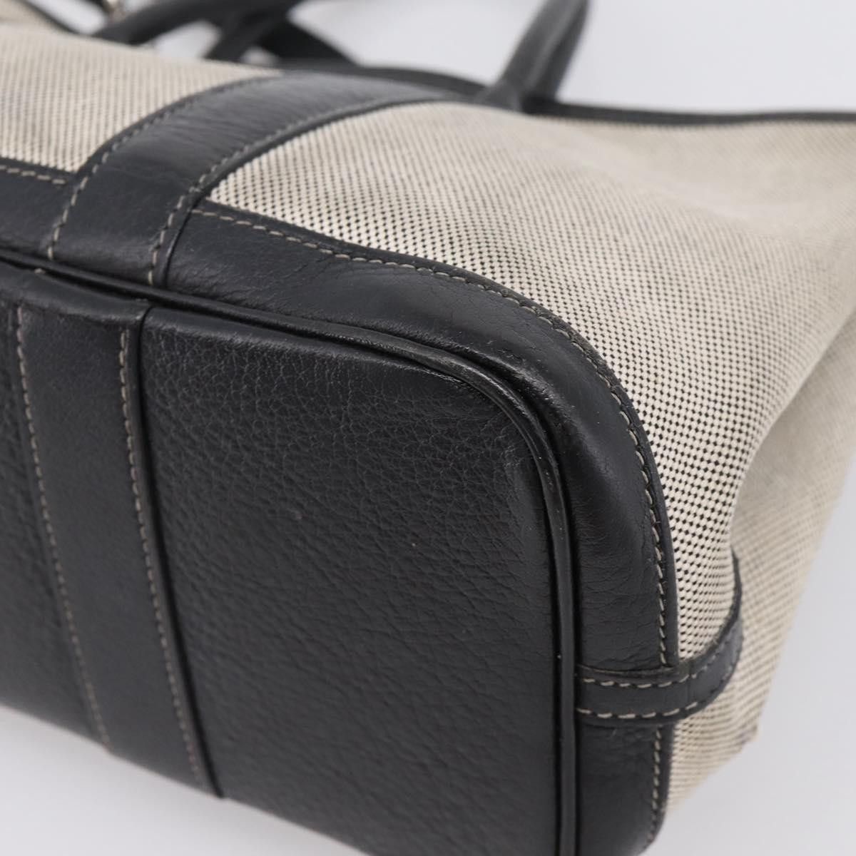 Hermes HERMES Garden Party PM Hand Bag Canvas 2way Gray Silver Auth Size ONE SIZE - 17 Thumbnail