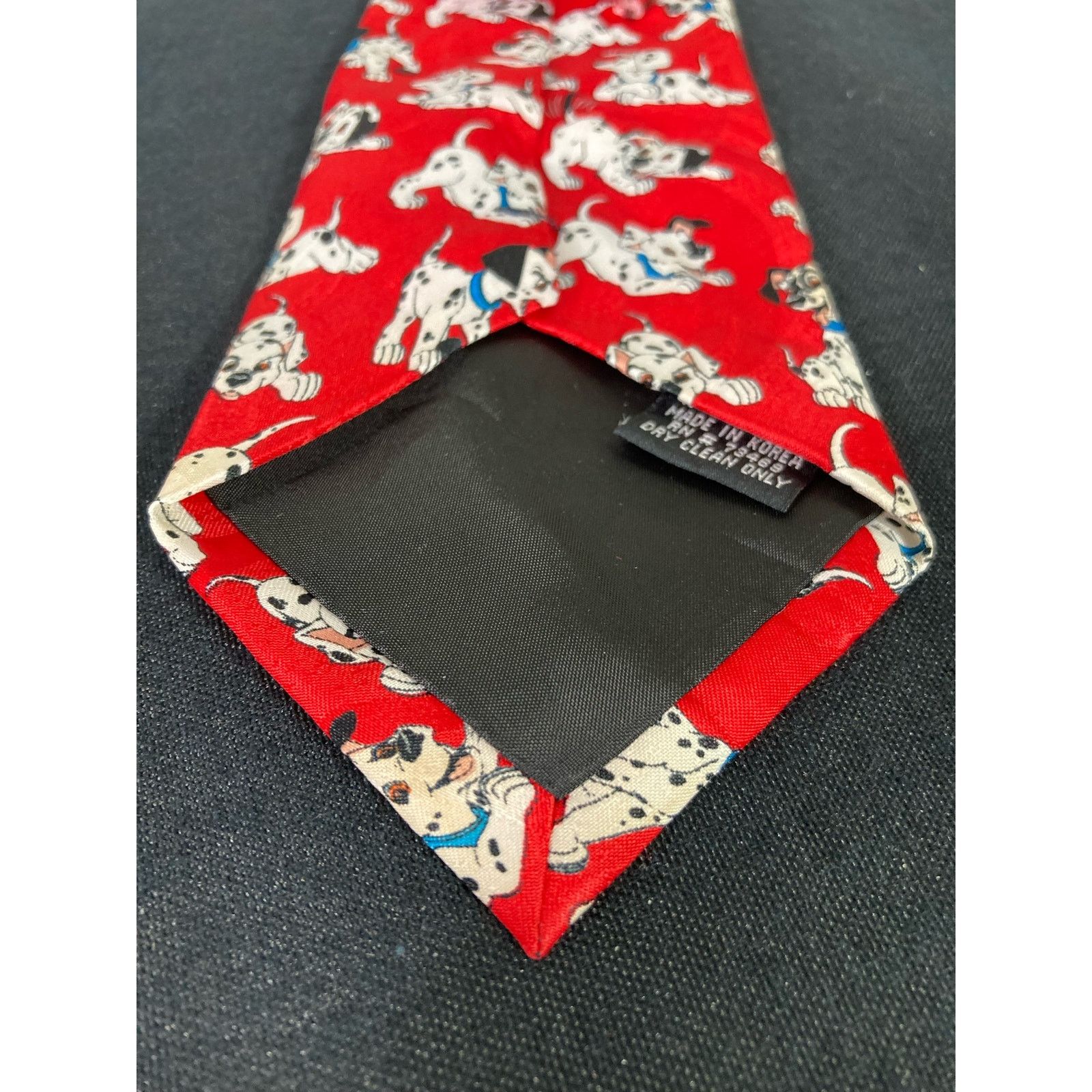 Disney Disney 101 Dalmatians Men's Necktie Red VTG 90s Characters Size ONE SIZE - 9 Thumbnail