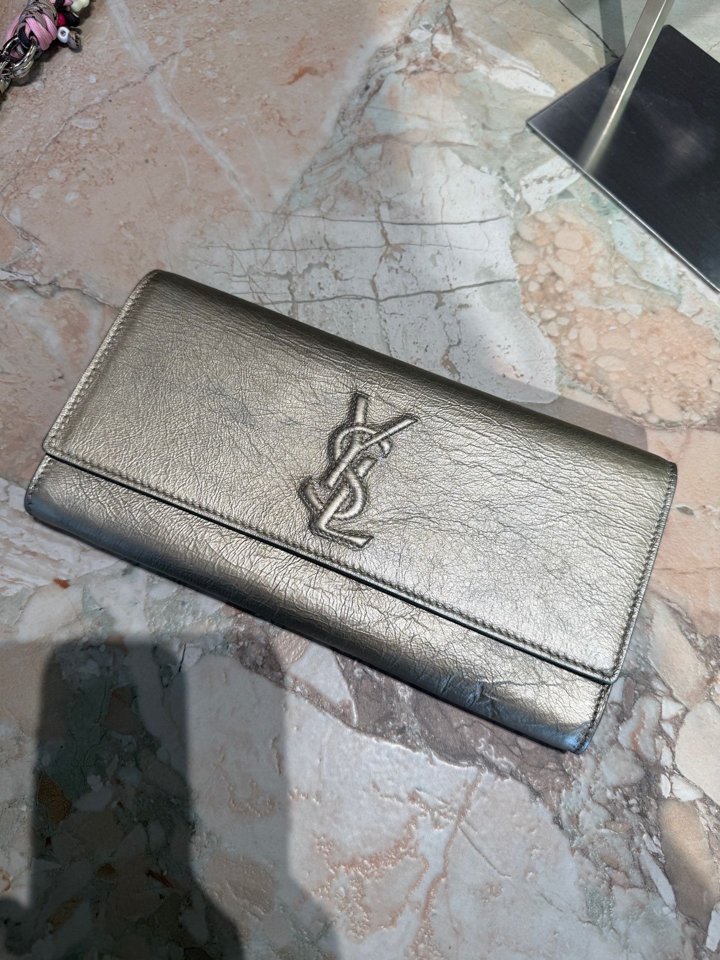 Yves Saint Laurent YSL Light Gold Clutch Bag Size ONE SIZE - 1 Thumbnail