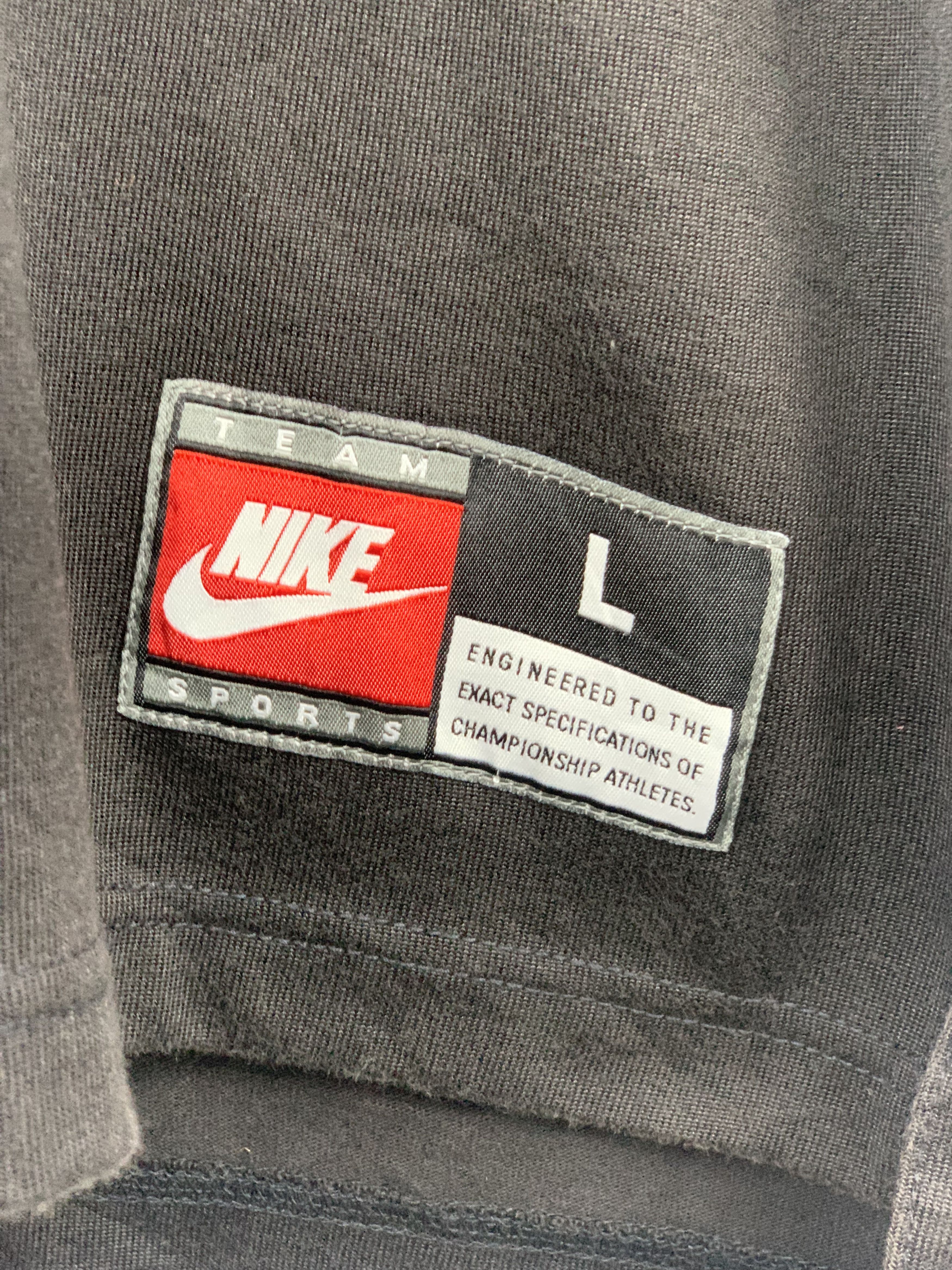 Vintage Vintage 90s Nike Swoosh Half Zipper Tee TA0106 Size US L / EU 52-54 / 3 - 7 Thumbnail