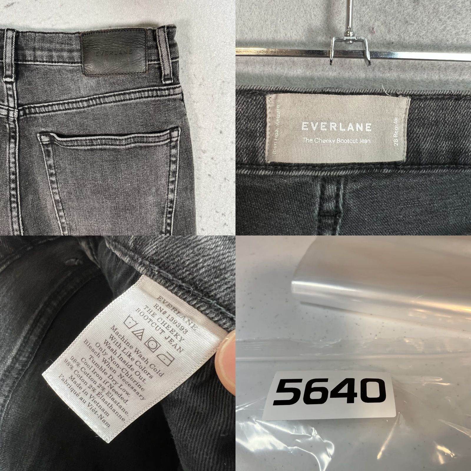 Everlane VINTAGE Everlane Jeans Womens 28 Bootcut Denim Black Medium Wash Straight Leg Adult Regular Size 28 Women Size 28" / US 6 / IT 42 - 8 Thumbnail