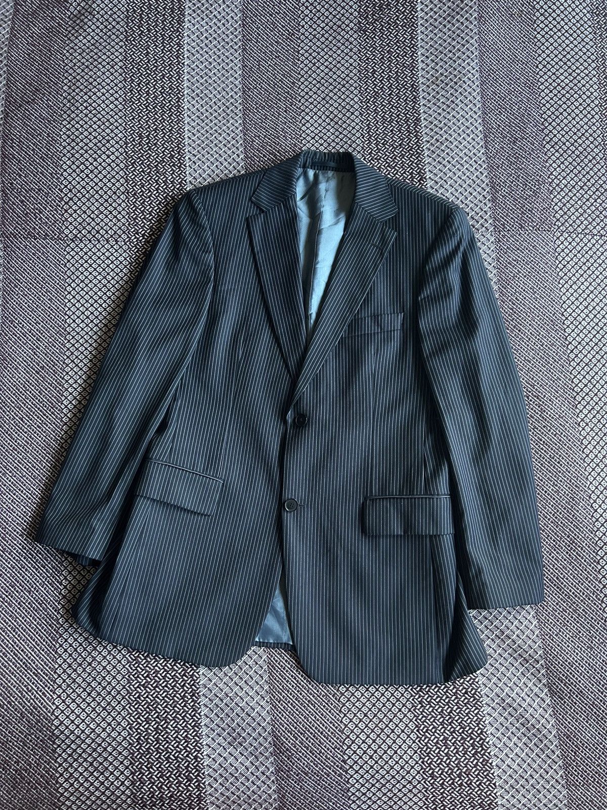 Hugo Boss Hugo Boss Striped Wool Suit Men’s Solid Style 48 Size Size 48R - 12 Thumbnail