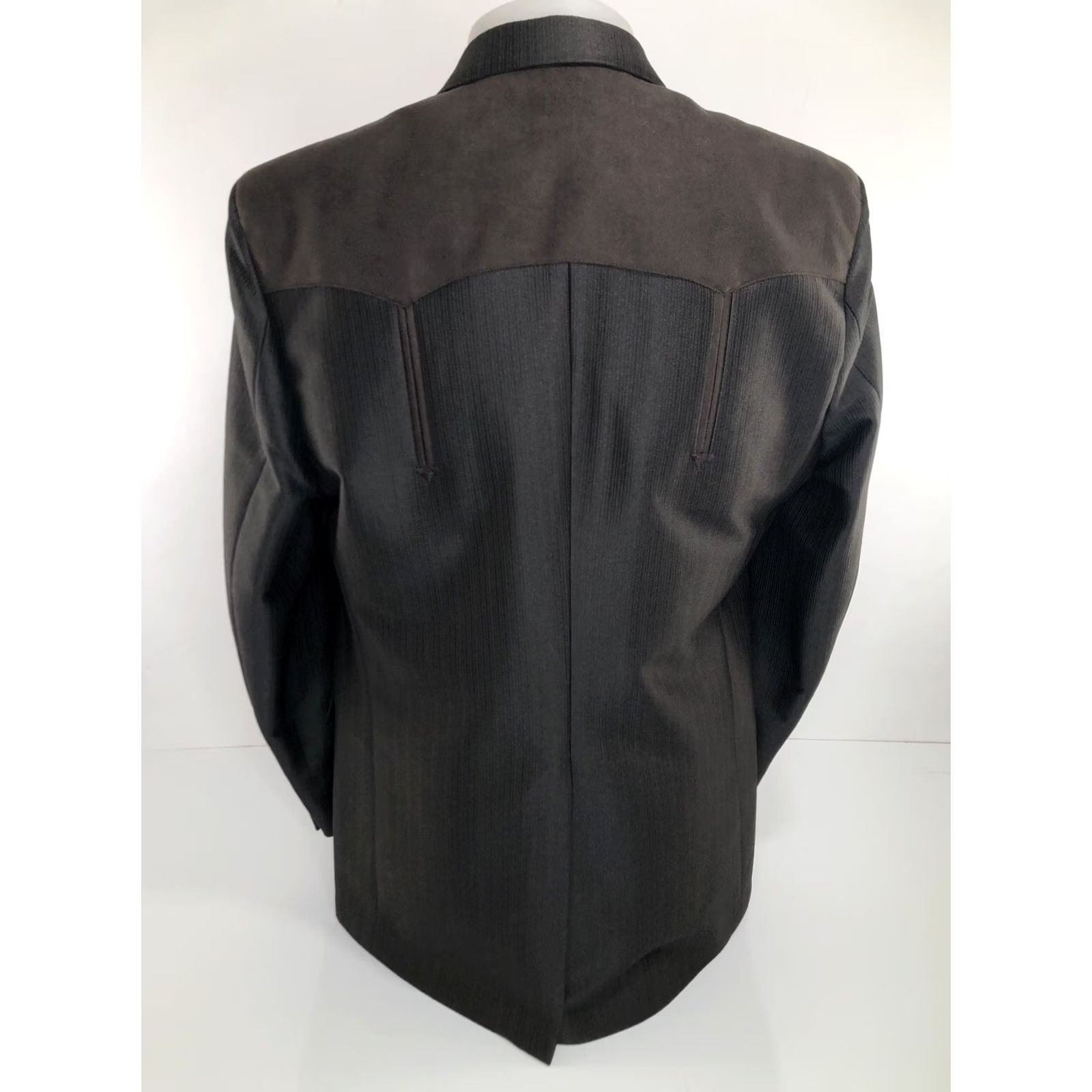 YOKE SHEPLERS Blazer Shirt Mens 42 R USA Brown Rockabilly Yoke Western Blazer Jacket EXCELLENT Size 42R - 4 Thumbnail