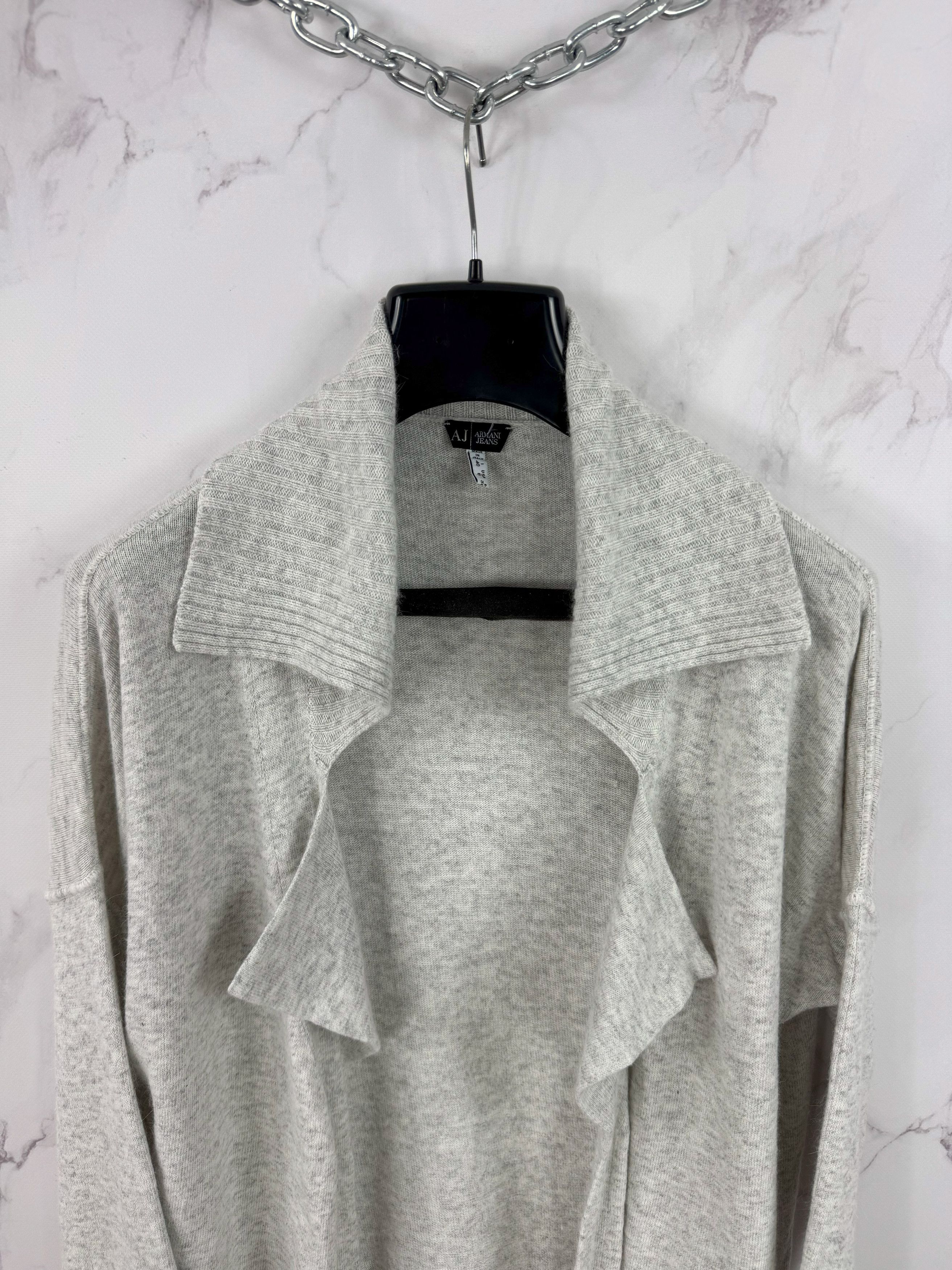 Armani Armani Jeans Open Front Layering Cardigan Drawstring Hem M Size M / US 6-8 / IT 42-44 - 2 Thumbnail