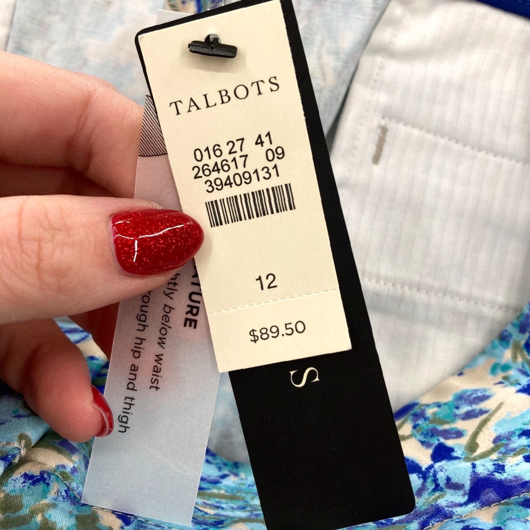 Talbots **Talbots Signature Blue Floral Ankle Pants Women's 12 NWT** User: **Talbots Signature Ankle Pants Women's 12 Blue Floral NWT** Size 34" / US 12 / IT 48 - 5 Thumbnail