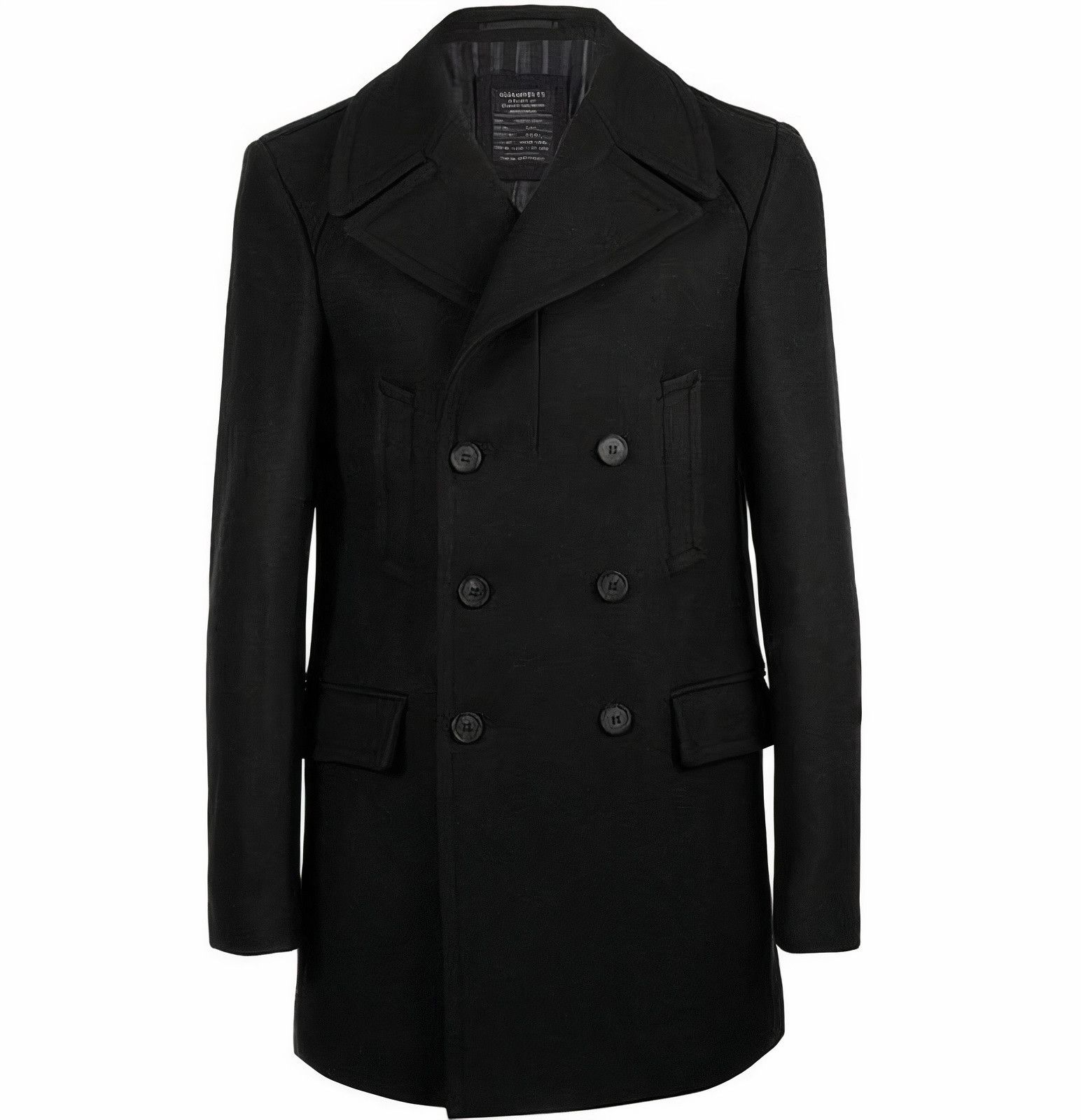 image of Allsaints x Hype All Saints Luxury Wool Double Breasted Torrent Coat in Black, Men's (Size Small)