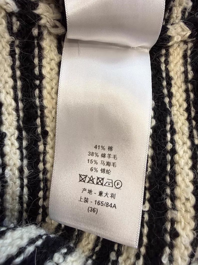 Dior Dior Black and white striped knitted cardigan coat Size XS / US 0-2 / IT 36-38 - 6 Thumbnail